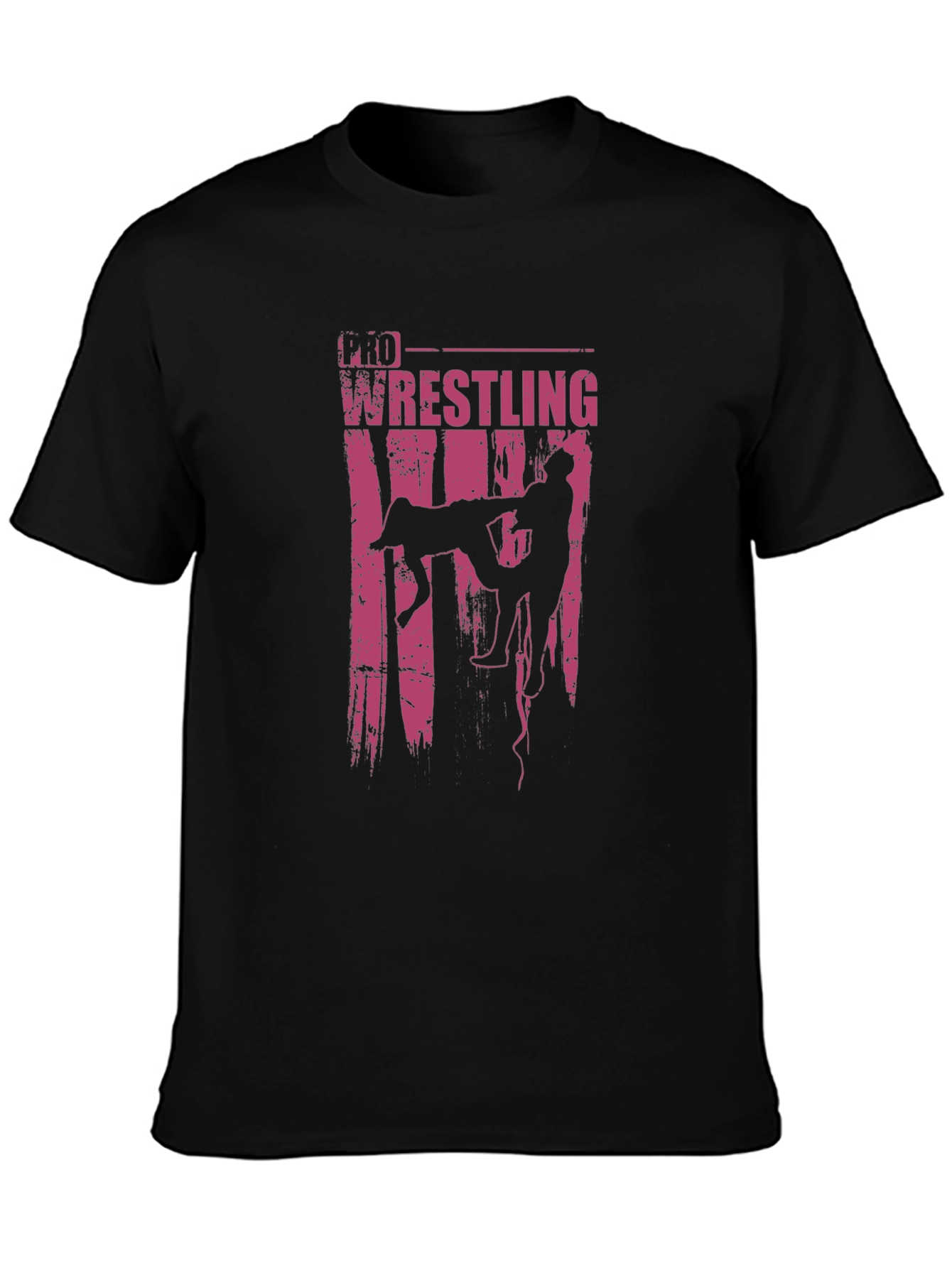 Pro Wrestling Graphic Tee - Black
