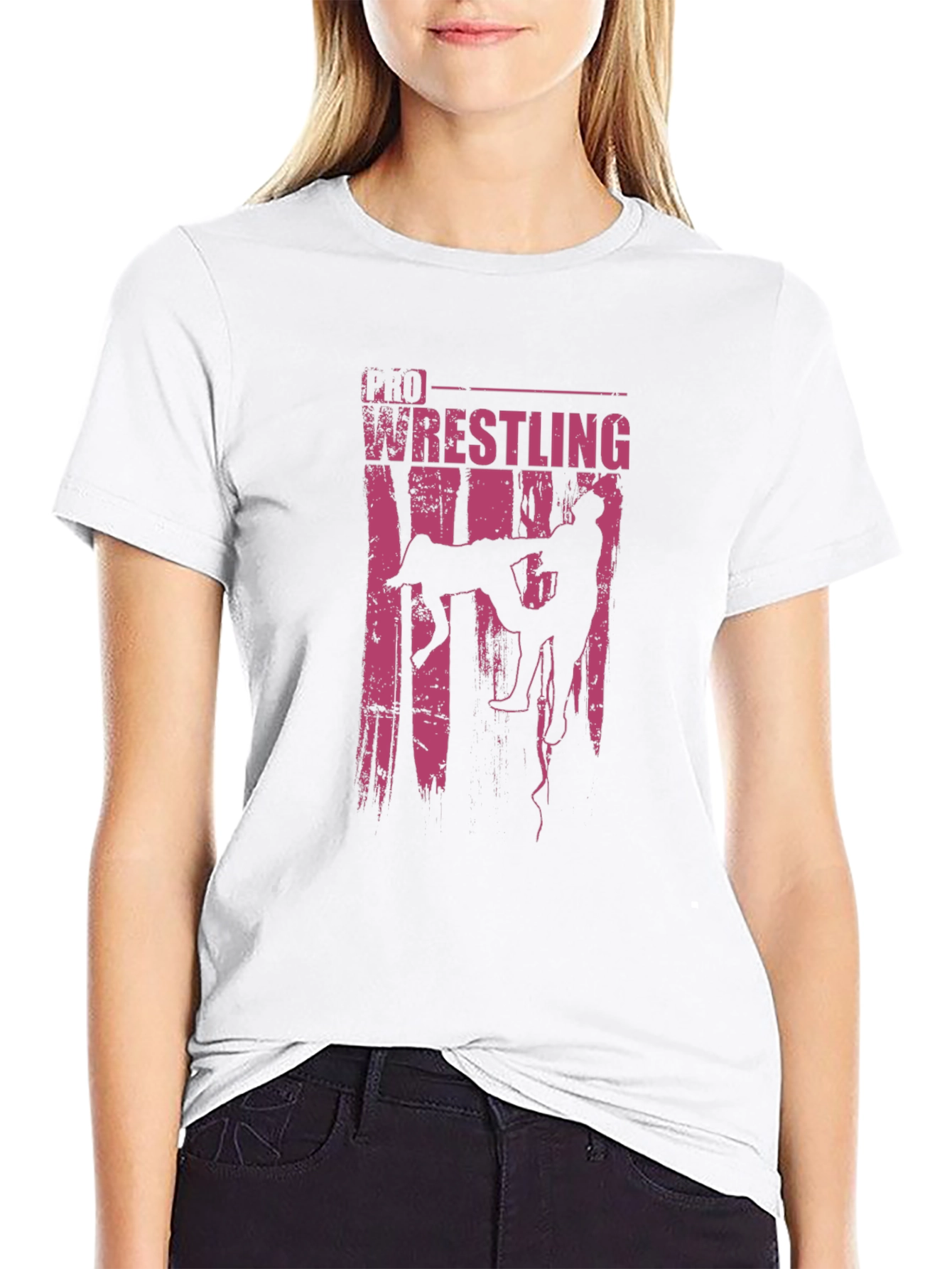 Pro Wrestling Graphic Tee - Black
