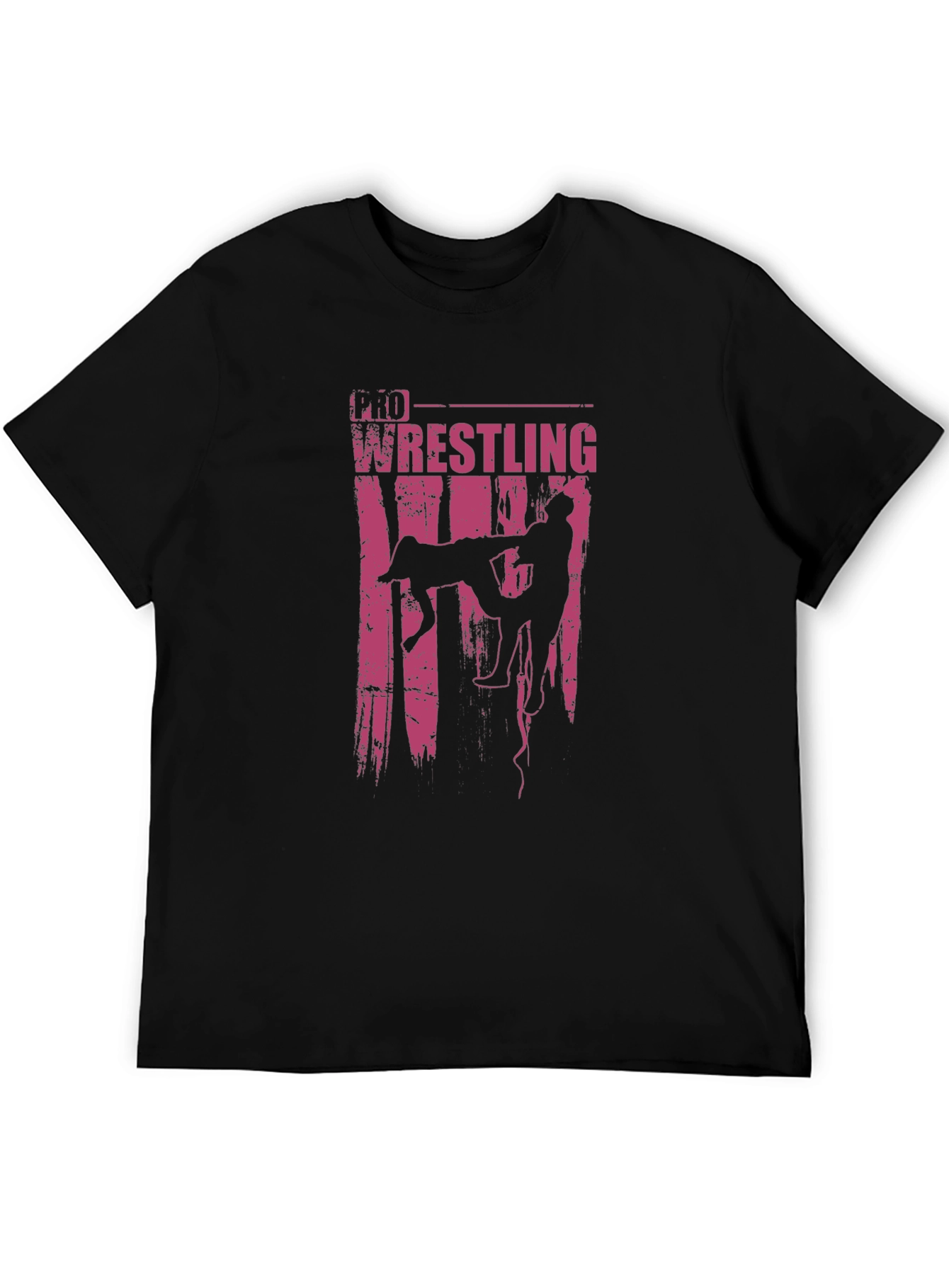 Pro Wrestling Graphic Tee - Black