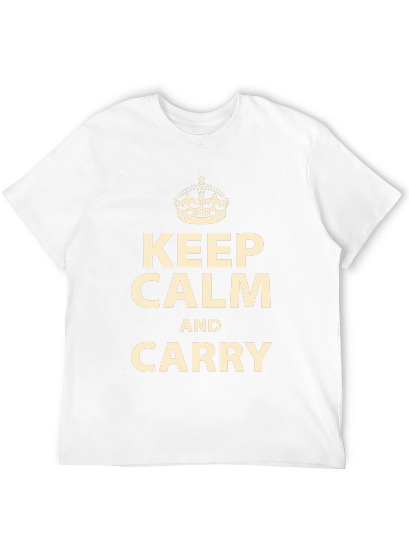 Keep Calm and Carry On Graphic Tee - Black