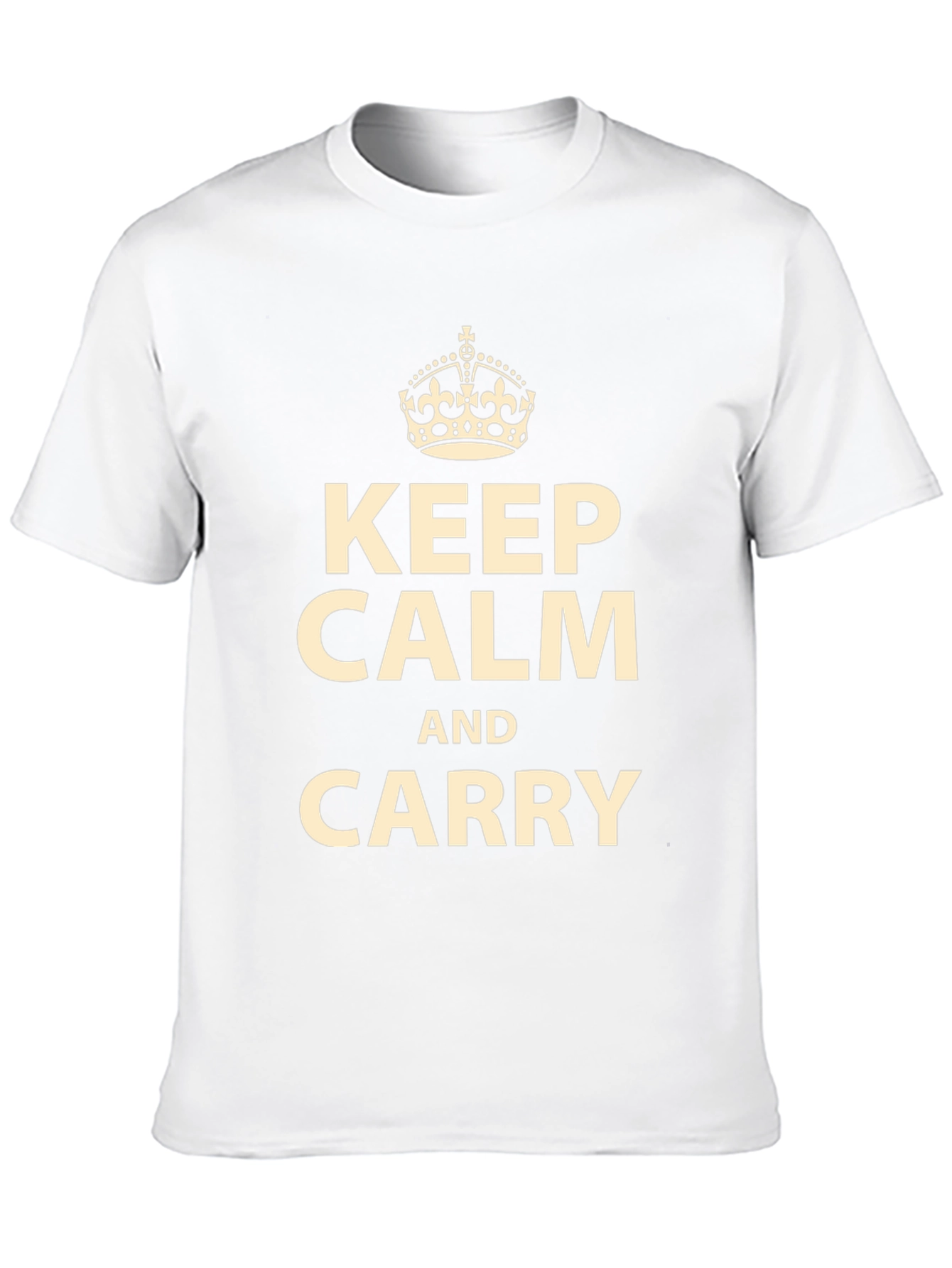 Keep Calm and Carry On Graphic Tee - Black