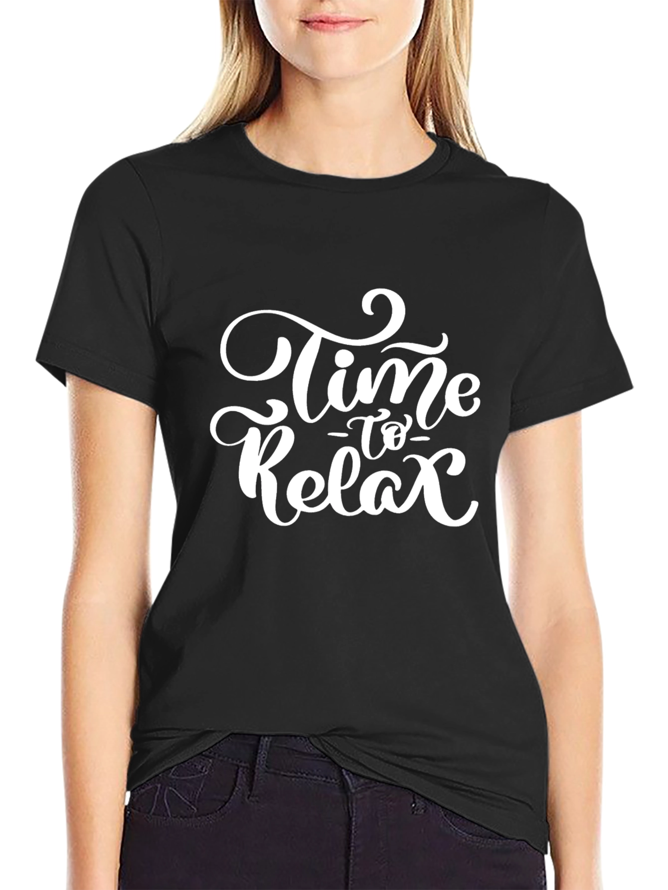 Relax Time Black Tee