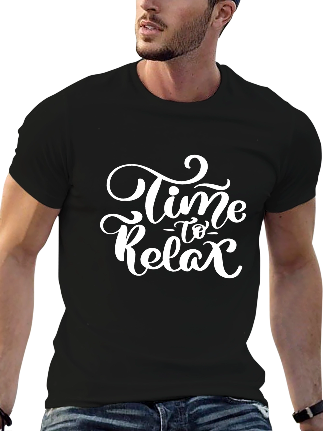 Relax Time Black Tee