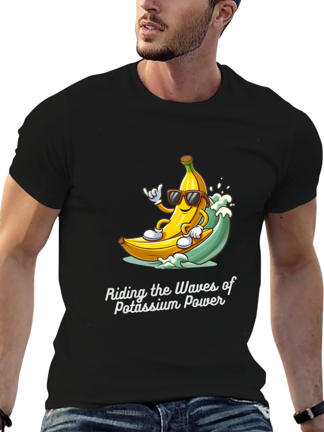 Banana Surfing T-Shirt - Potassium Power Tee