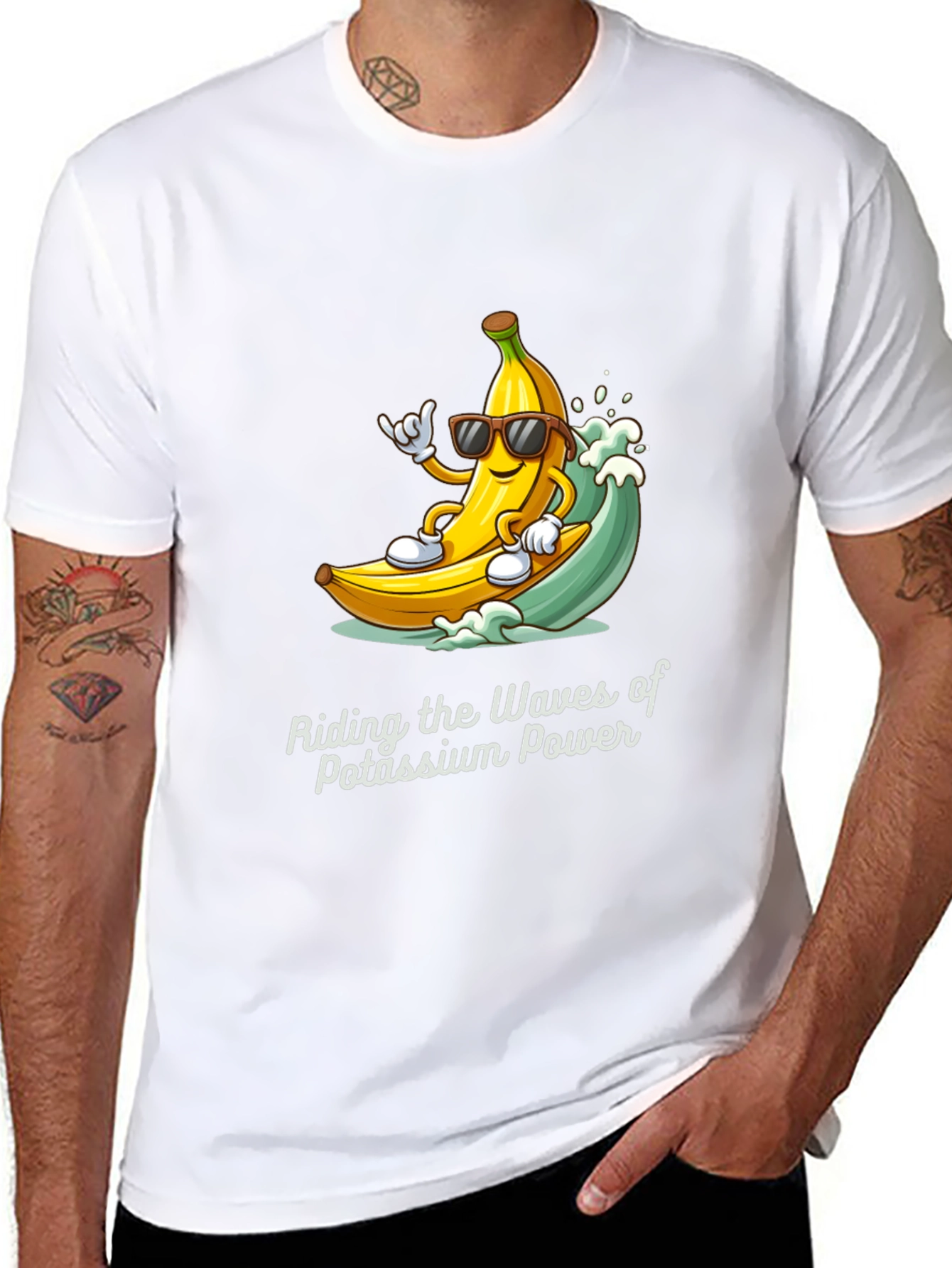 Banana Surfing T-Shirt - Potassium Power Tee