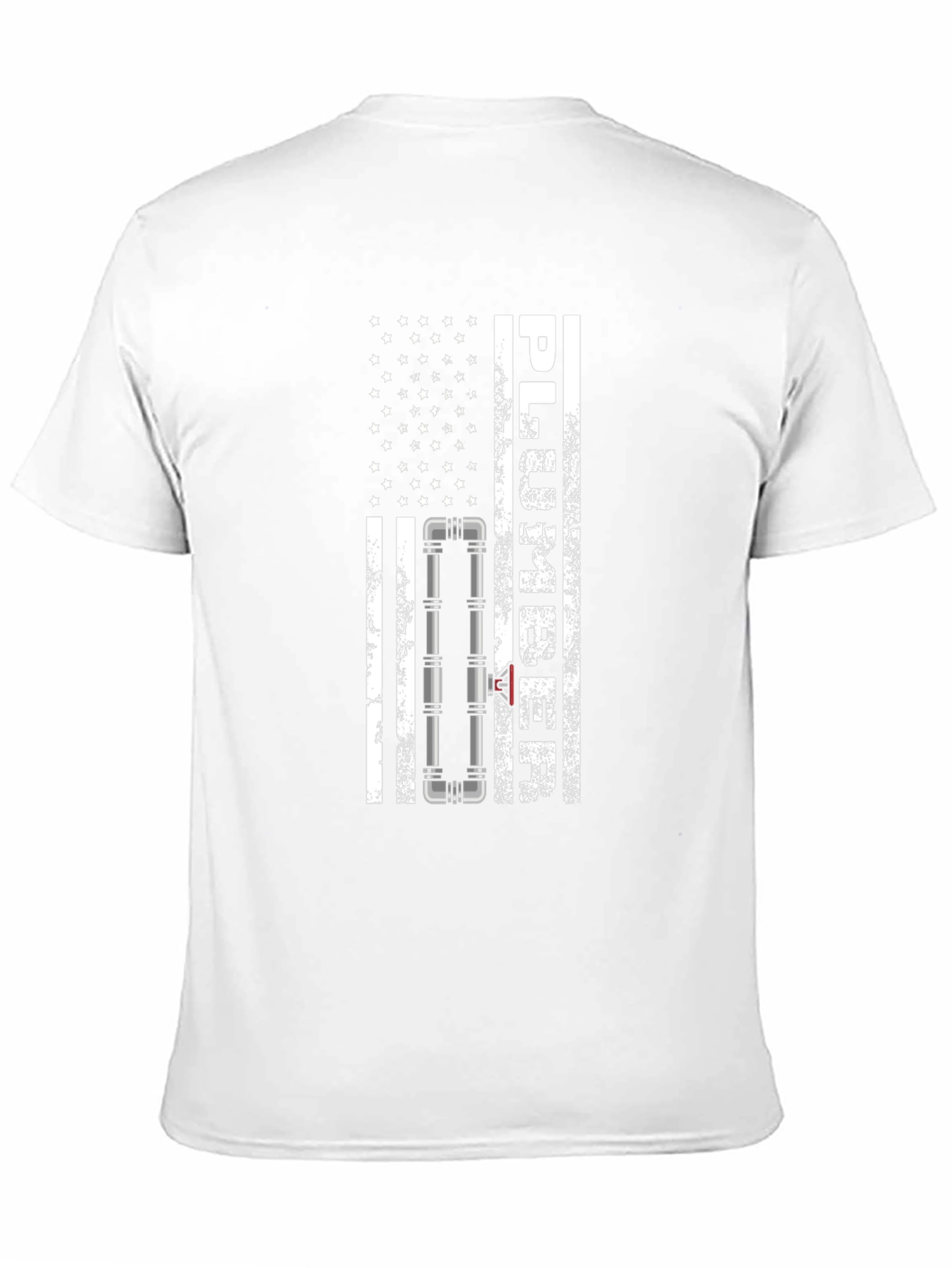 Plumber American Flag T-Shirt - Black