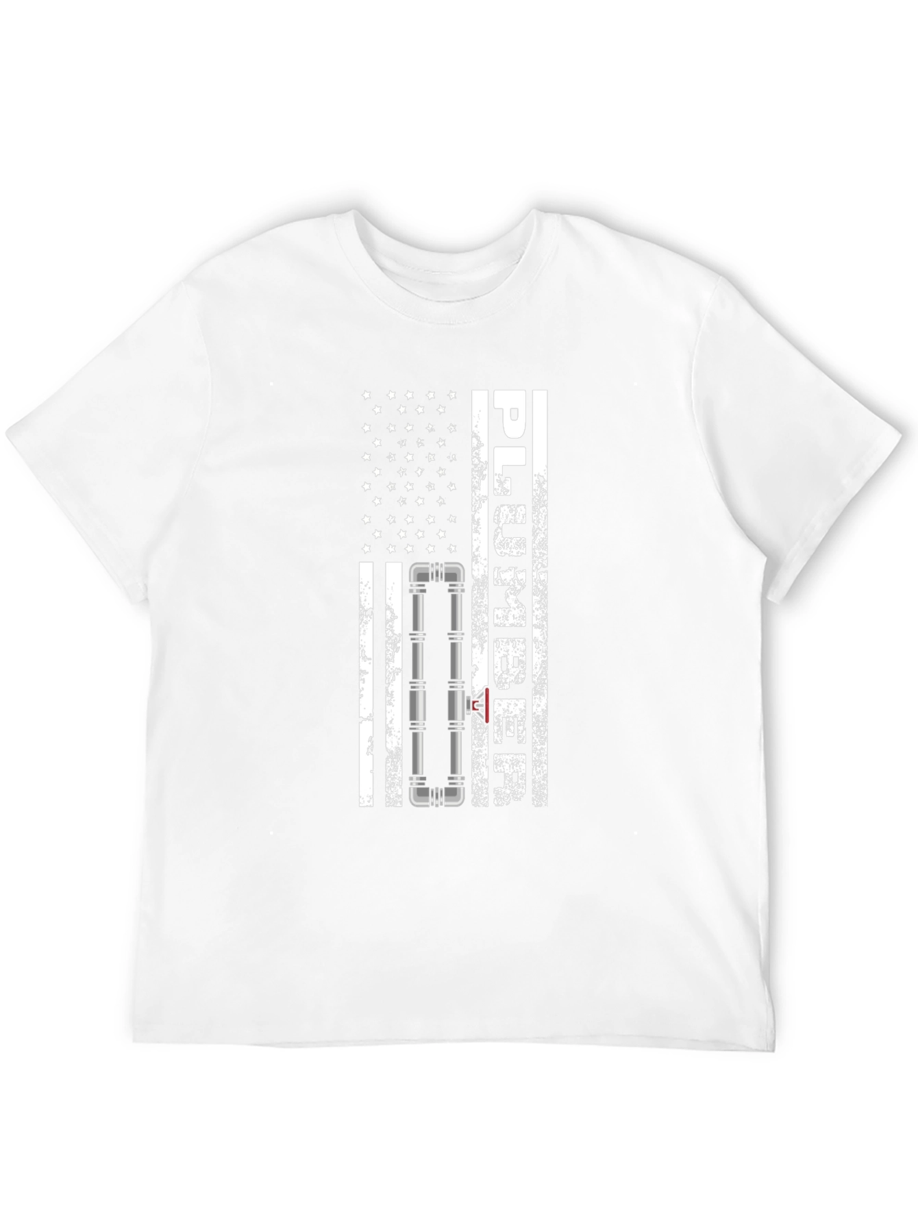 Plumber American Flag T-Shirt - Black