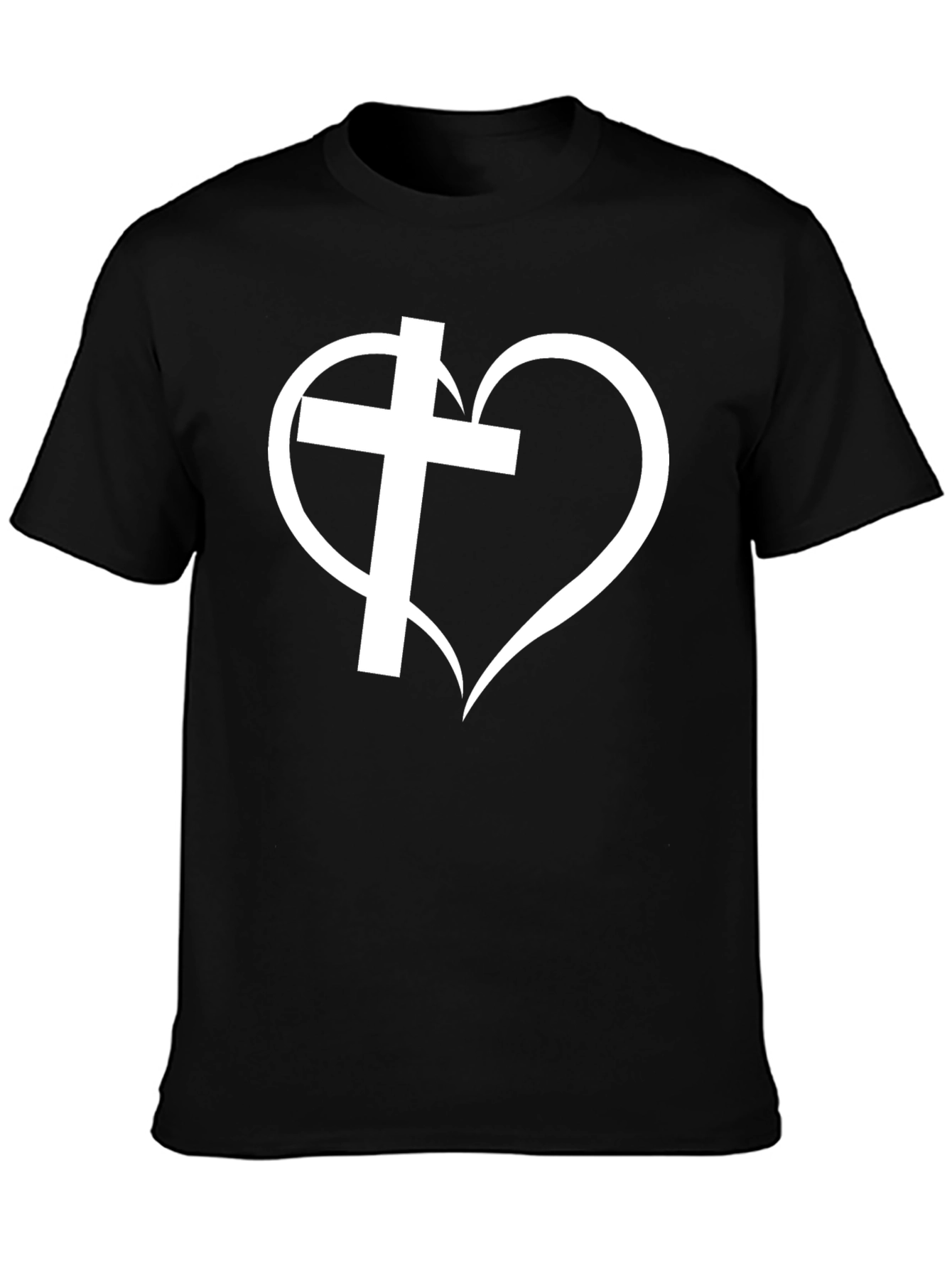Faith Heart Black T-Shirt