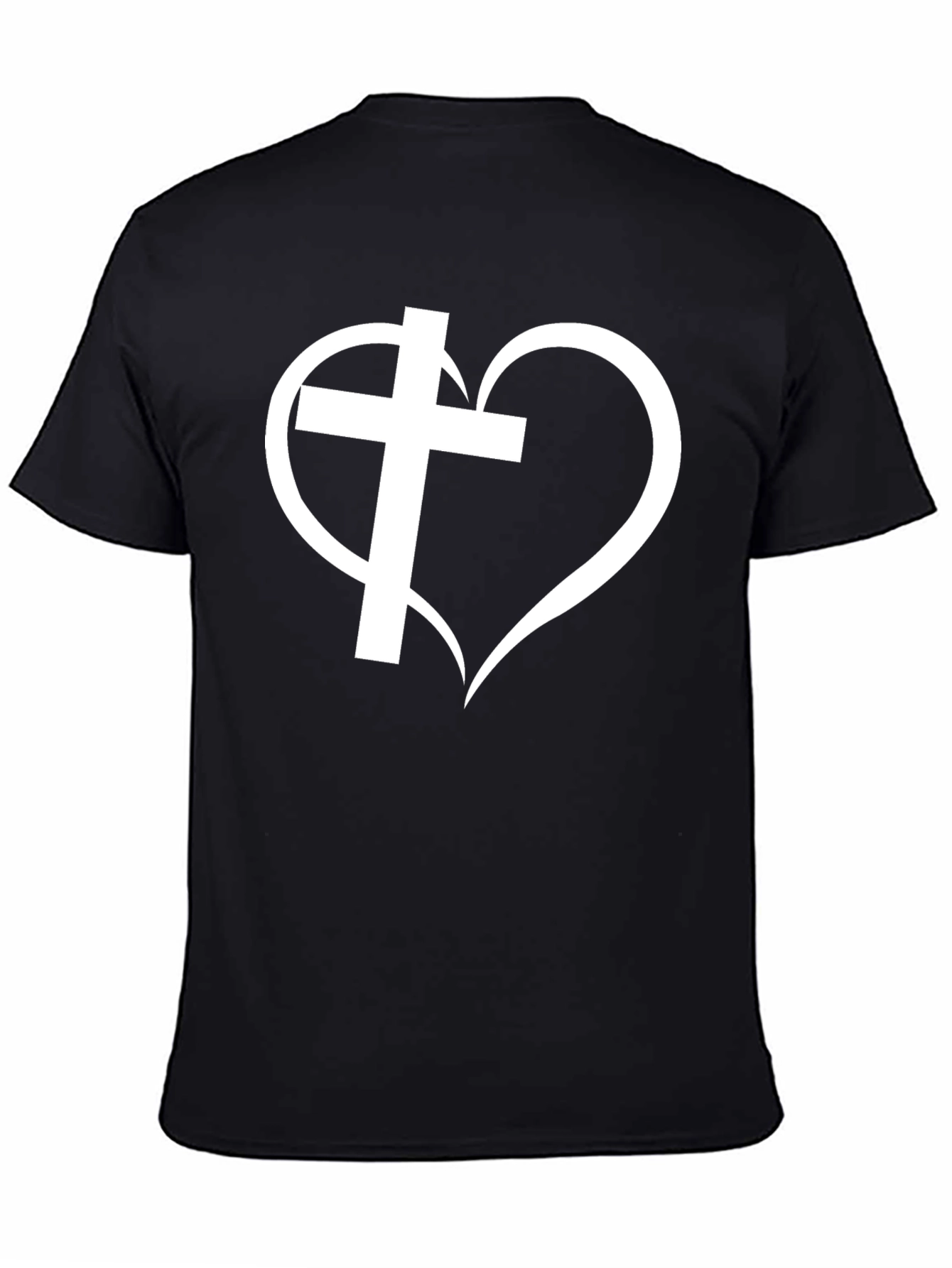 Faith Heart Black T-Shirt