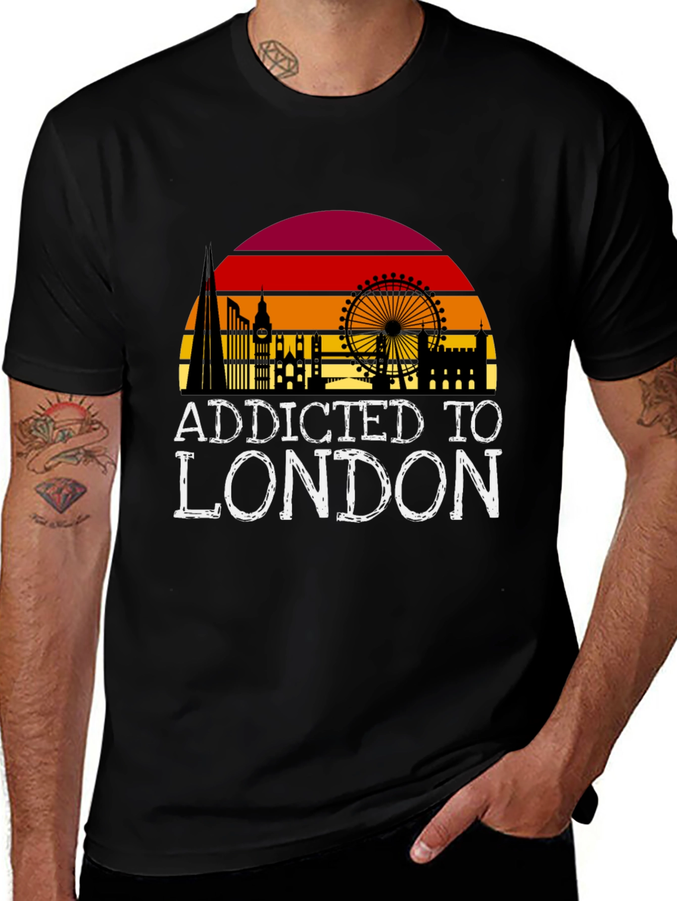 Addicted to London Black T-Shirt