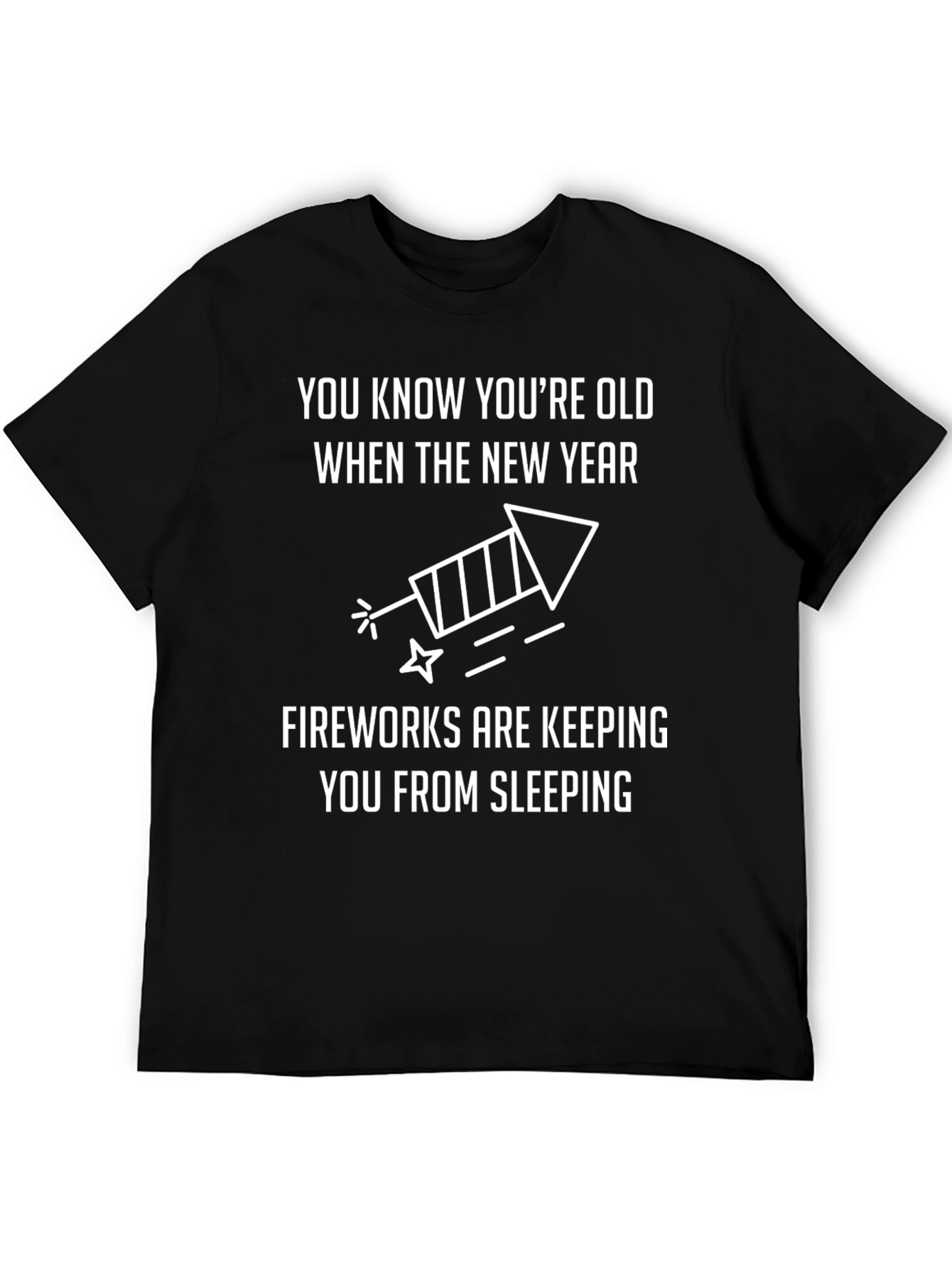 Funny Old Age New Year Fireworks T-Shirt