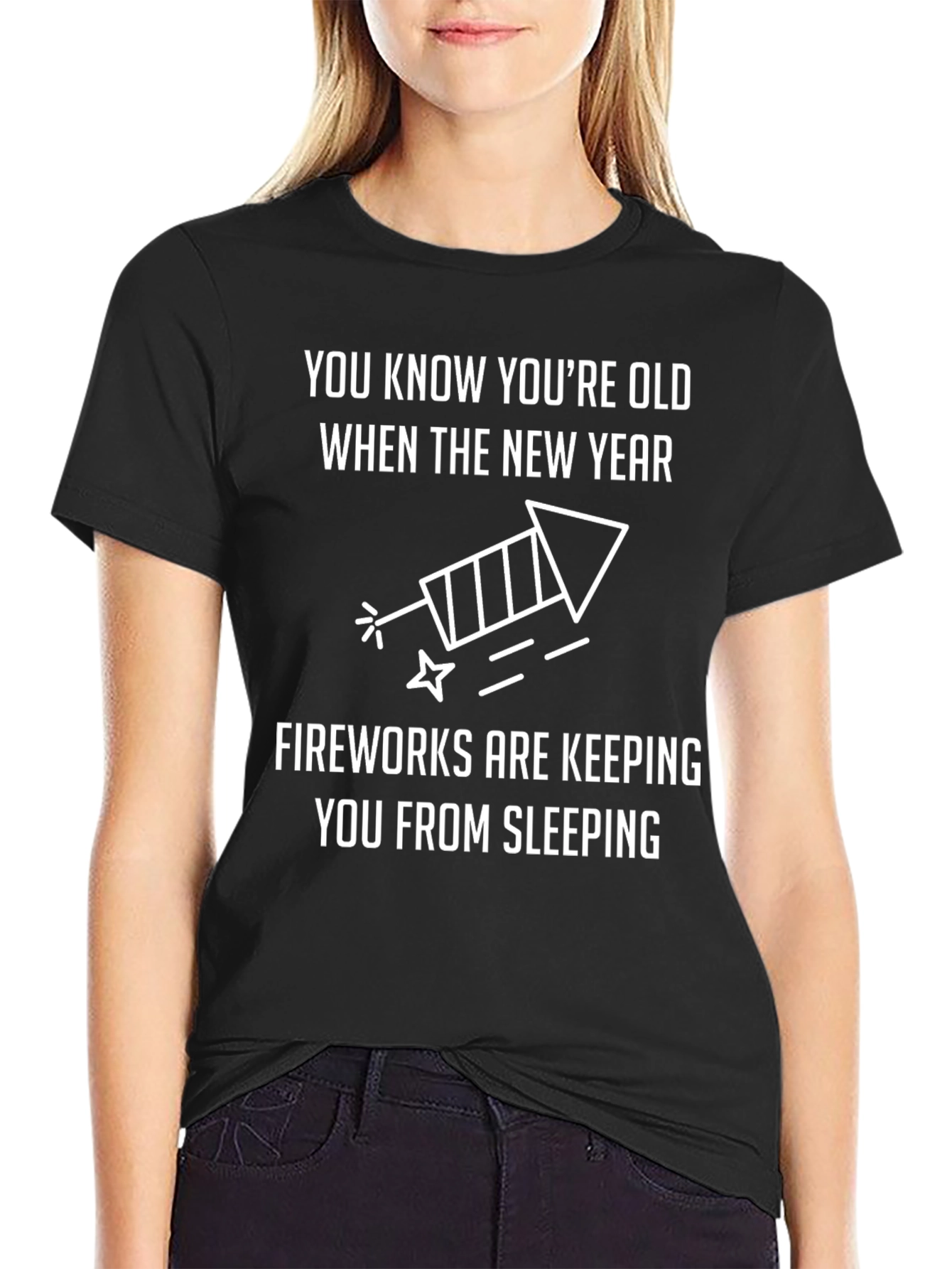 Funny Old Age New Year Fireworks T-Shirt