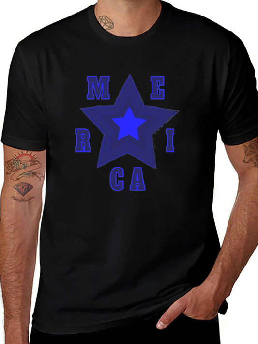 America Star Graphic Tee - Patriotic T-Shirt