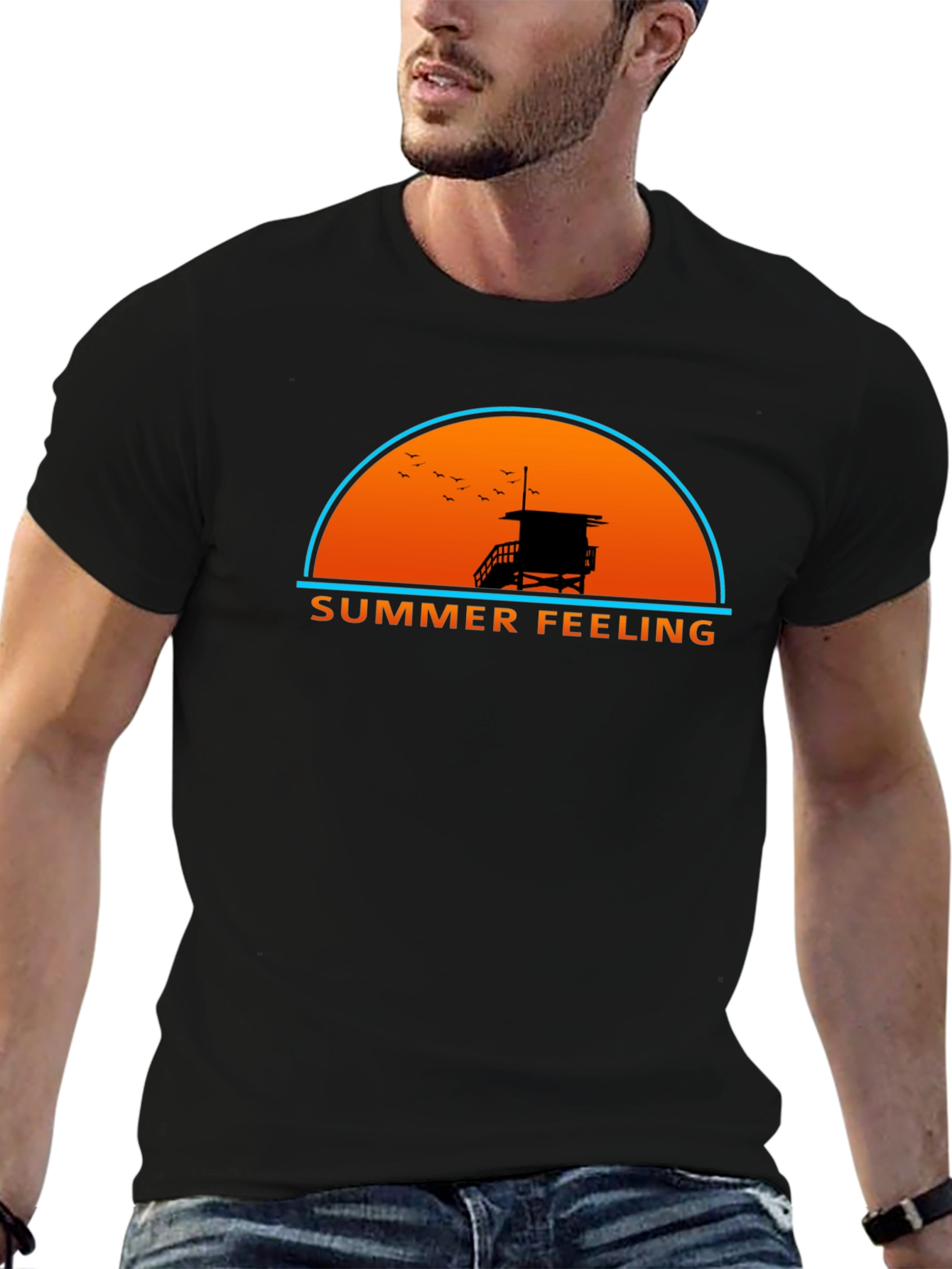 Summer Feeling Graphic T-Shirt - Beach Vibes Tee