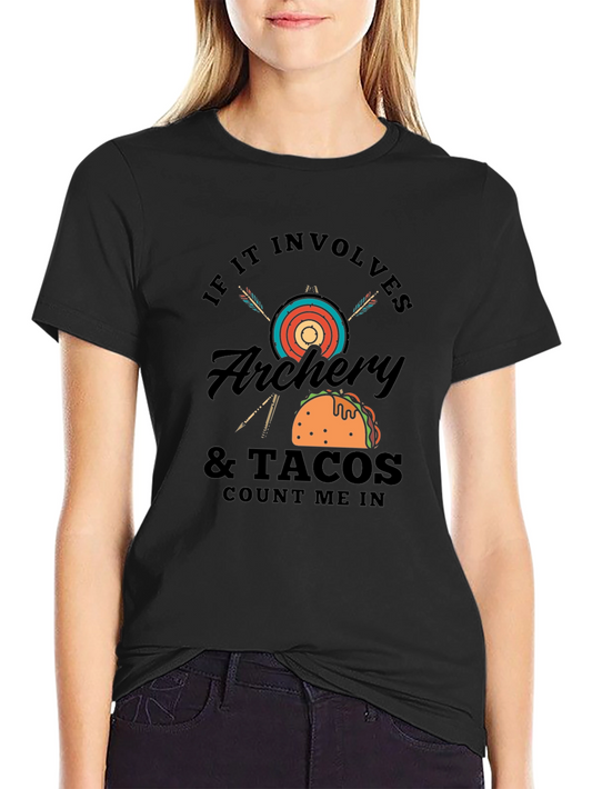 Archery & Tacos Mens Black T-Shirt