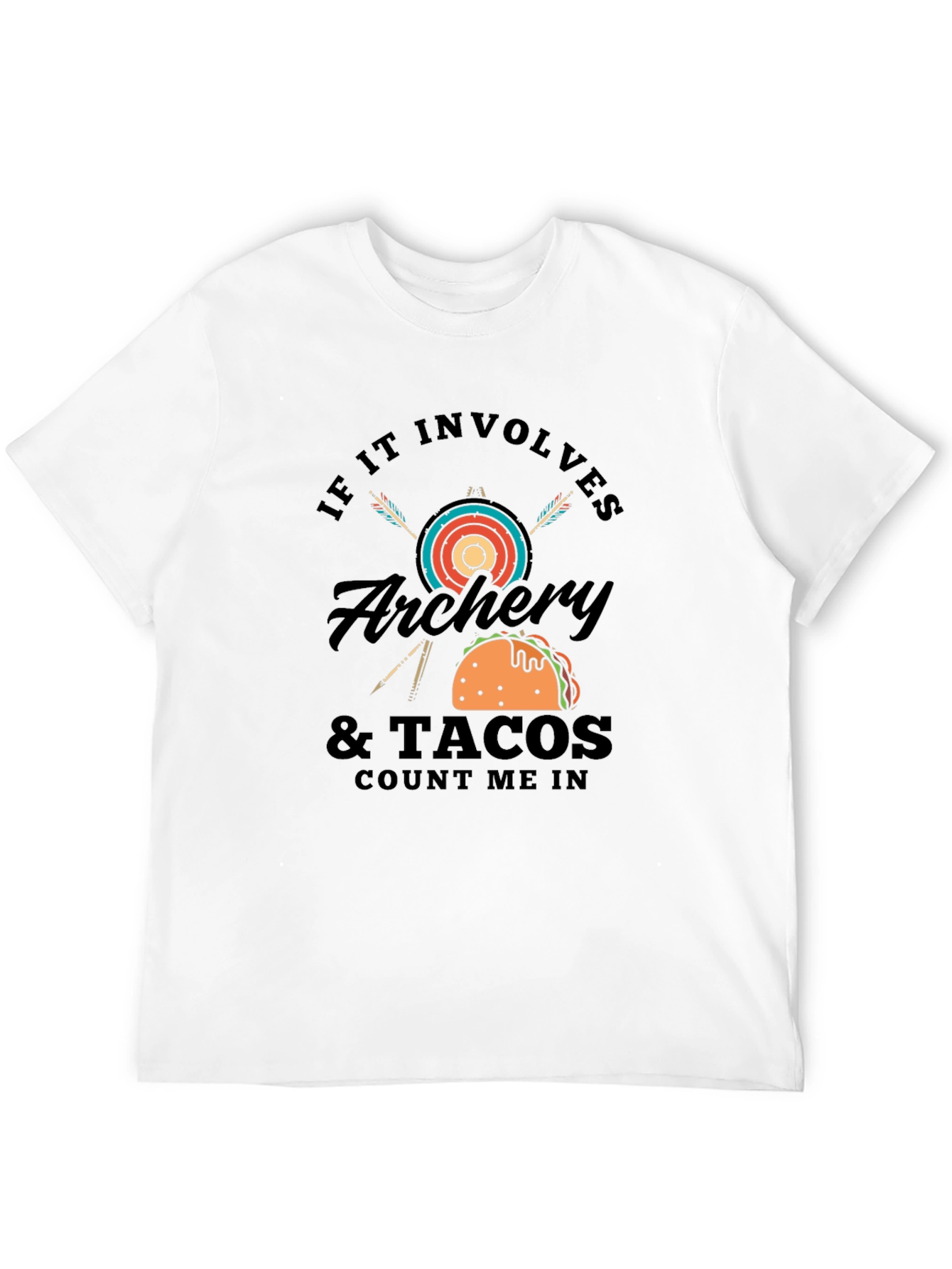 Archery & Tacos Mens Black T-Shirt