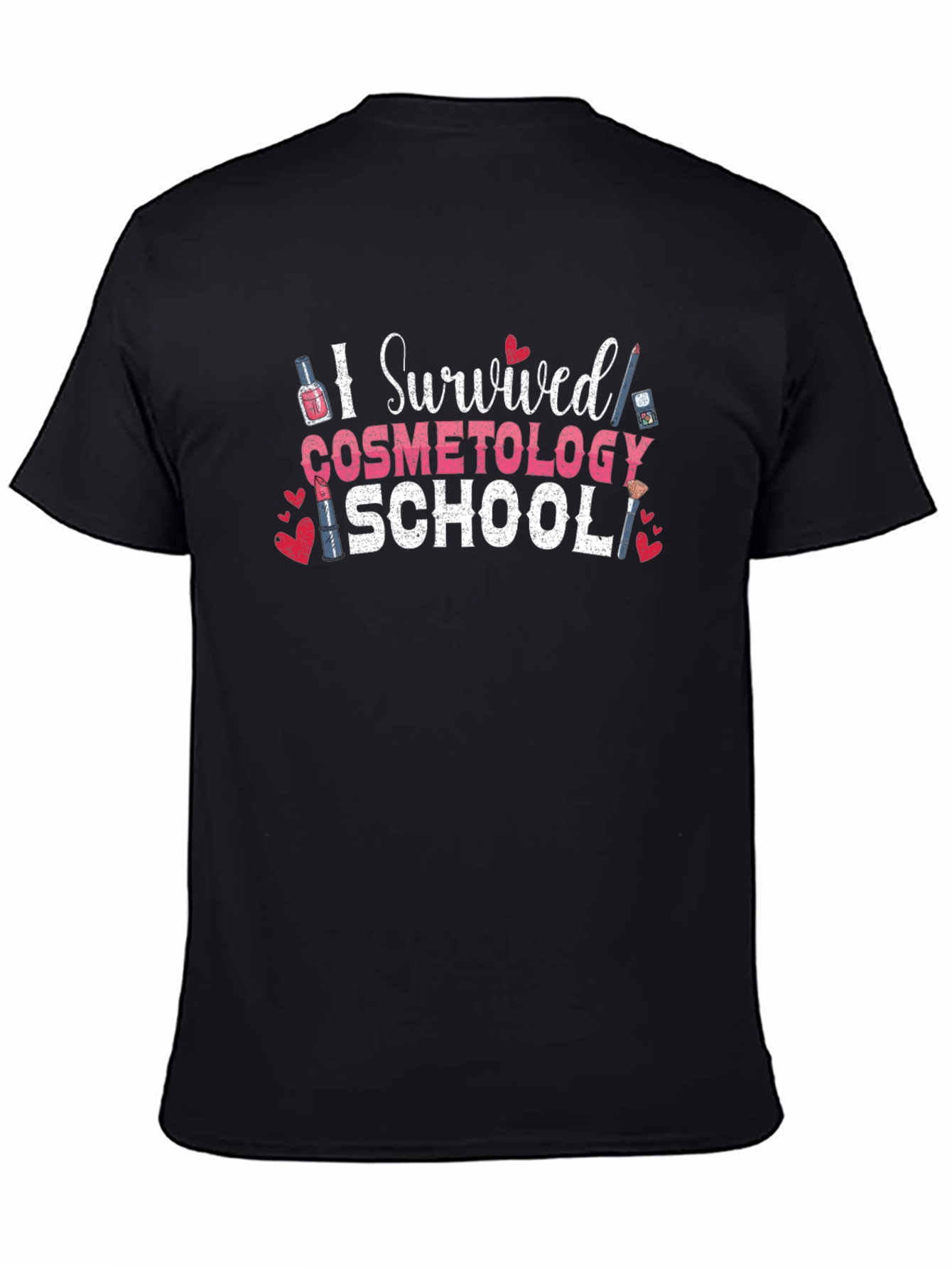 I Survived Cosmetology School Black T-Shirt