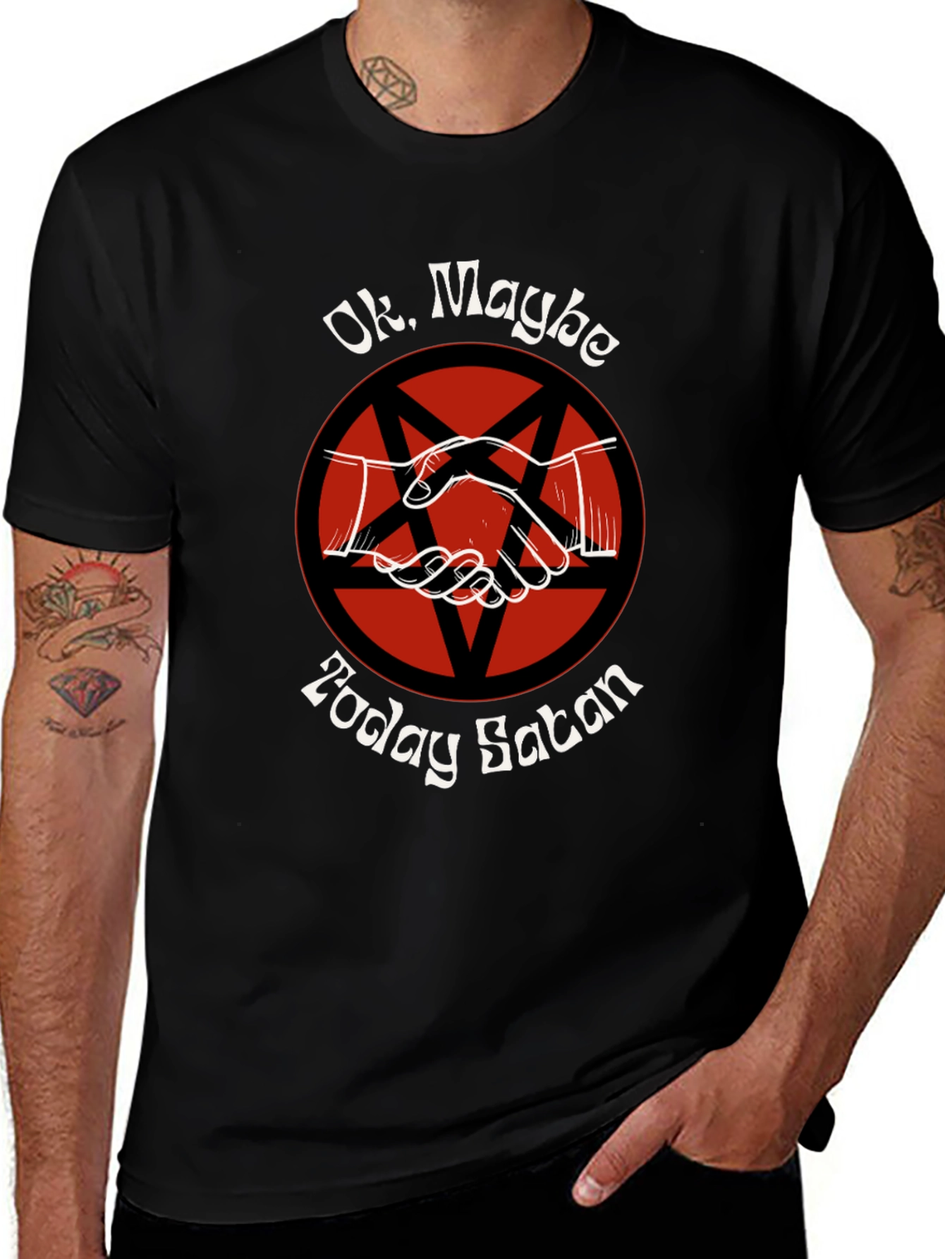 Ok Maybe Today Satan Graphic Tee