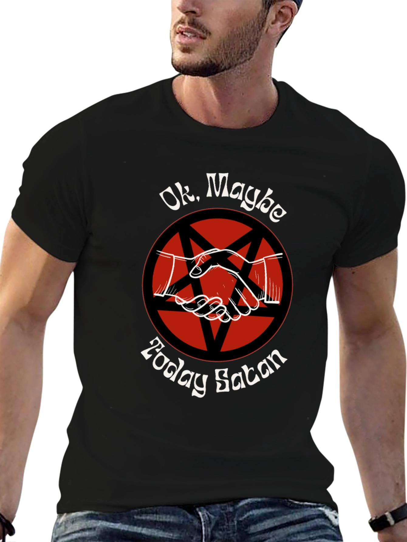 Ok Maybe Today Satan Graphic Tee