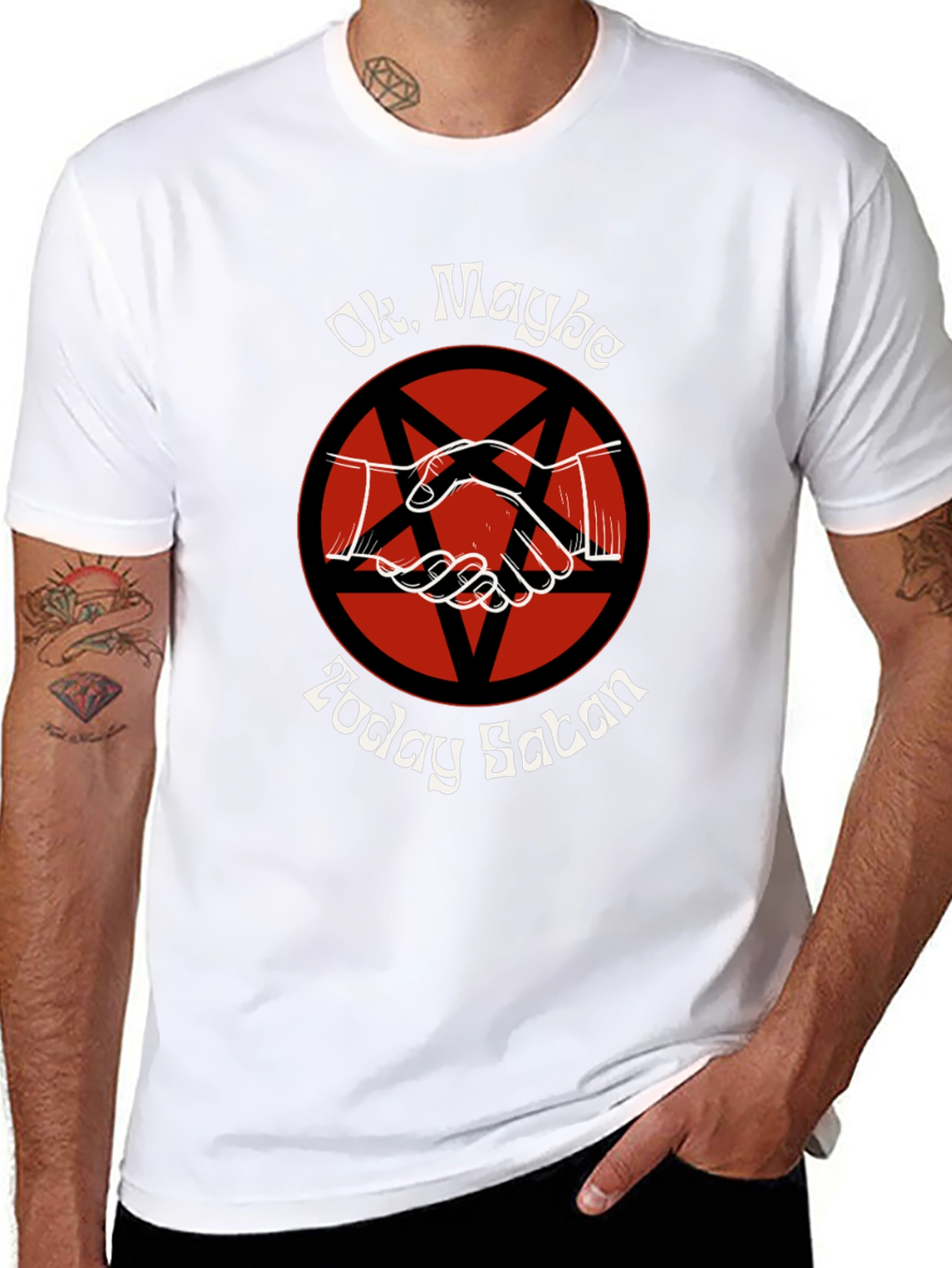 Ok Maybe Today Satan Graphic Tee