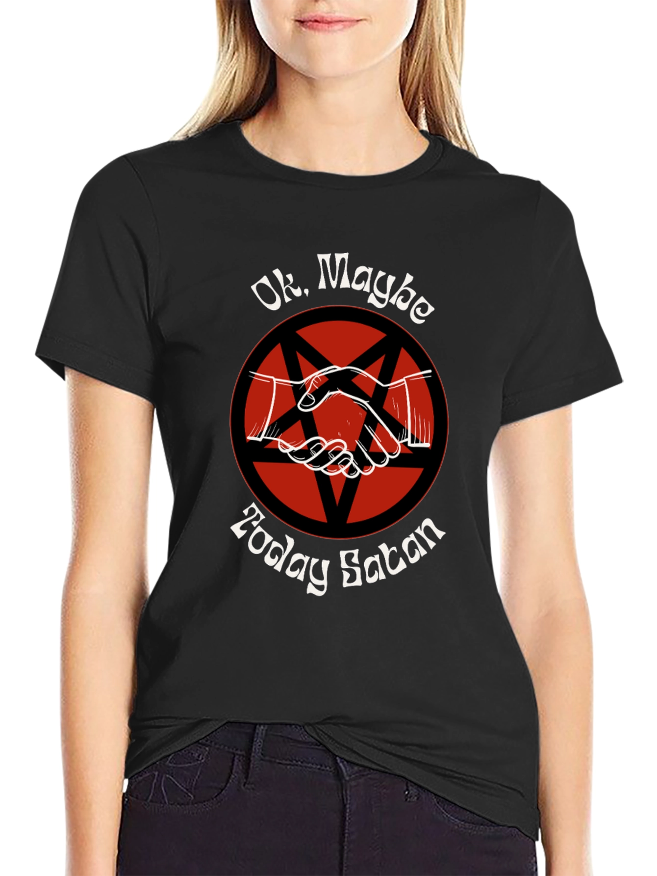 Ok Maybe Today Satan Graphic Tee