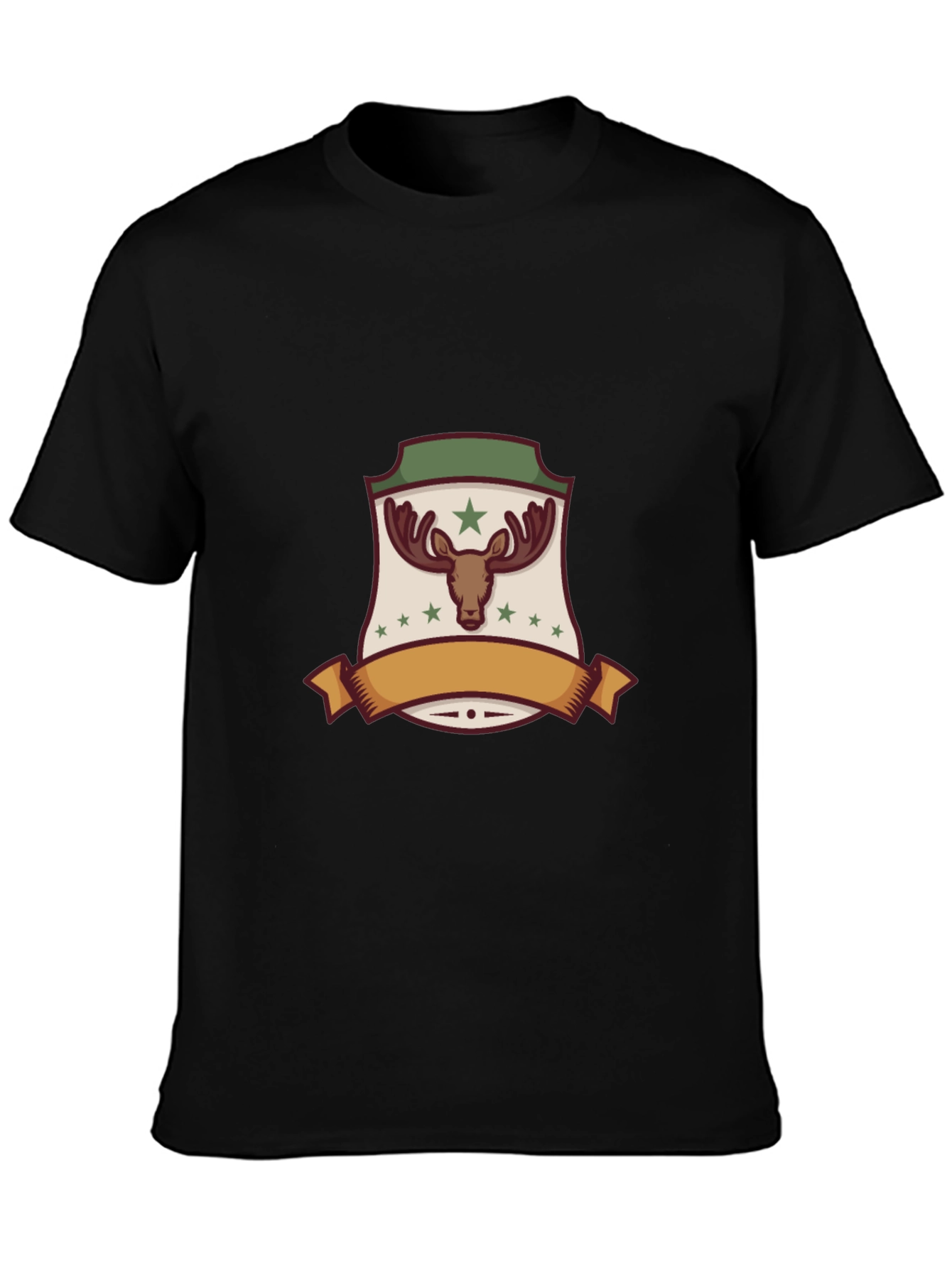 Moose Emblem Black T-Shirt