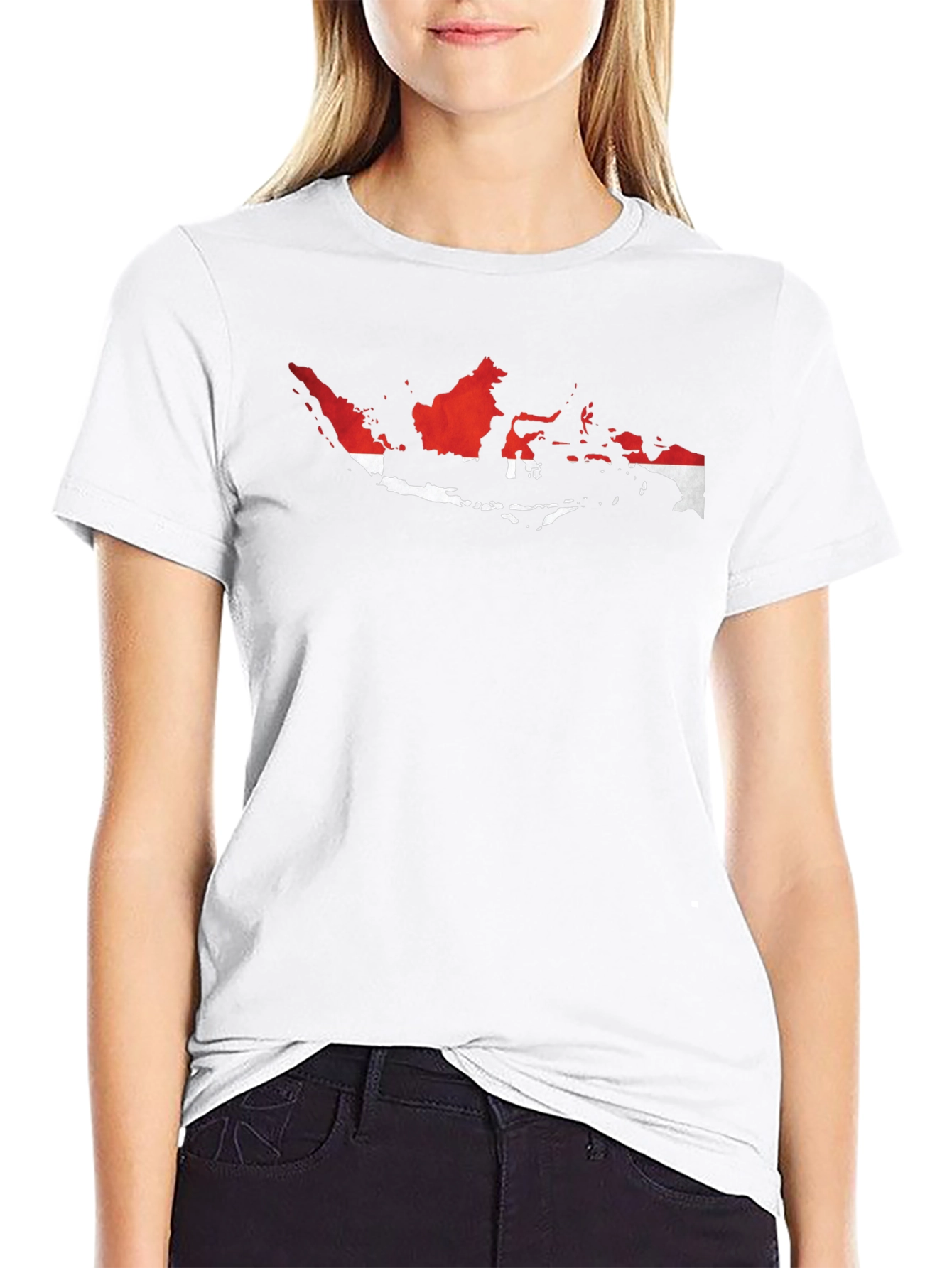 Indonesia Flag Map Graphic Tee
