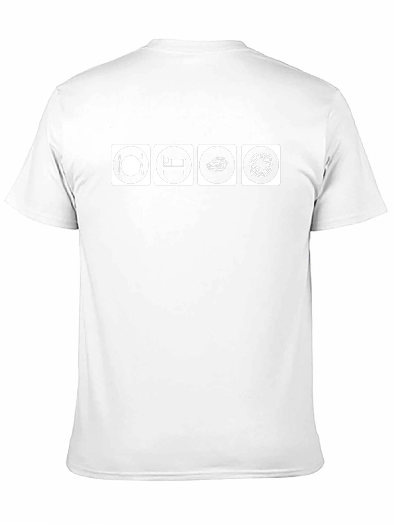 Eat Sleep Race Repeat Black Graphic T-Shirt