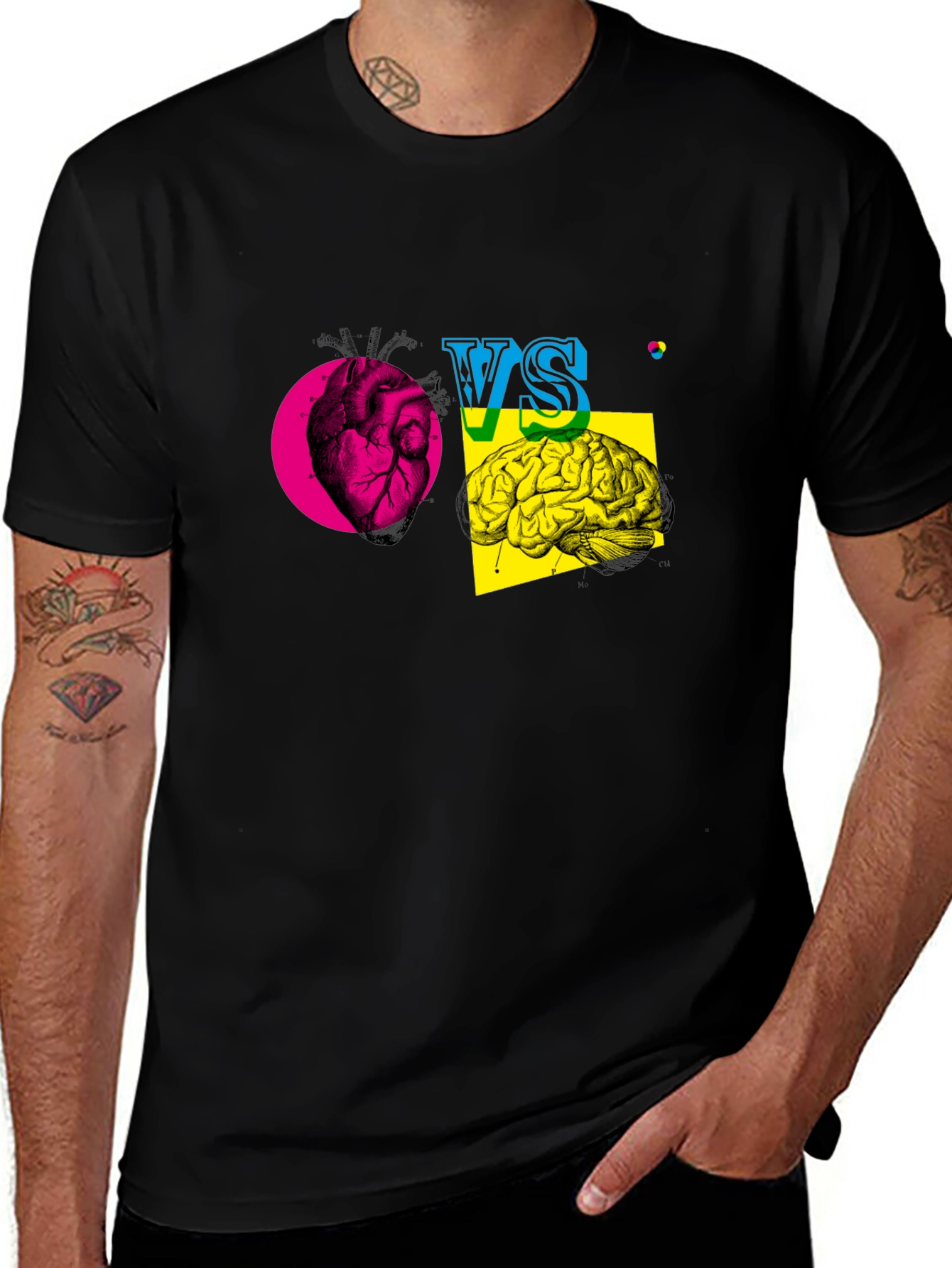 Heart vs. Brain T-Shirt - Logic vs. Emotion Tee