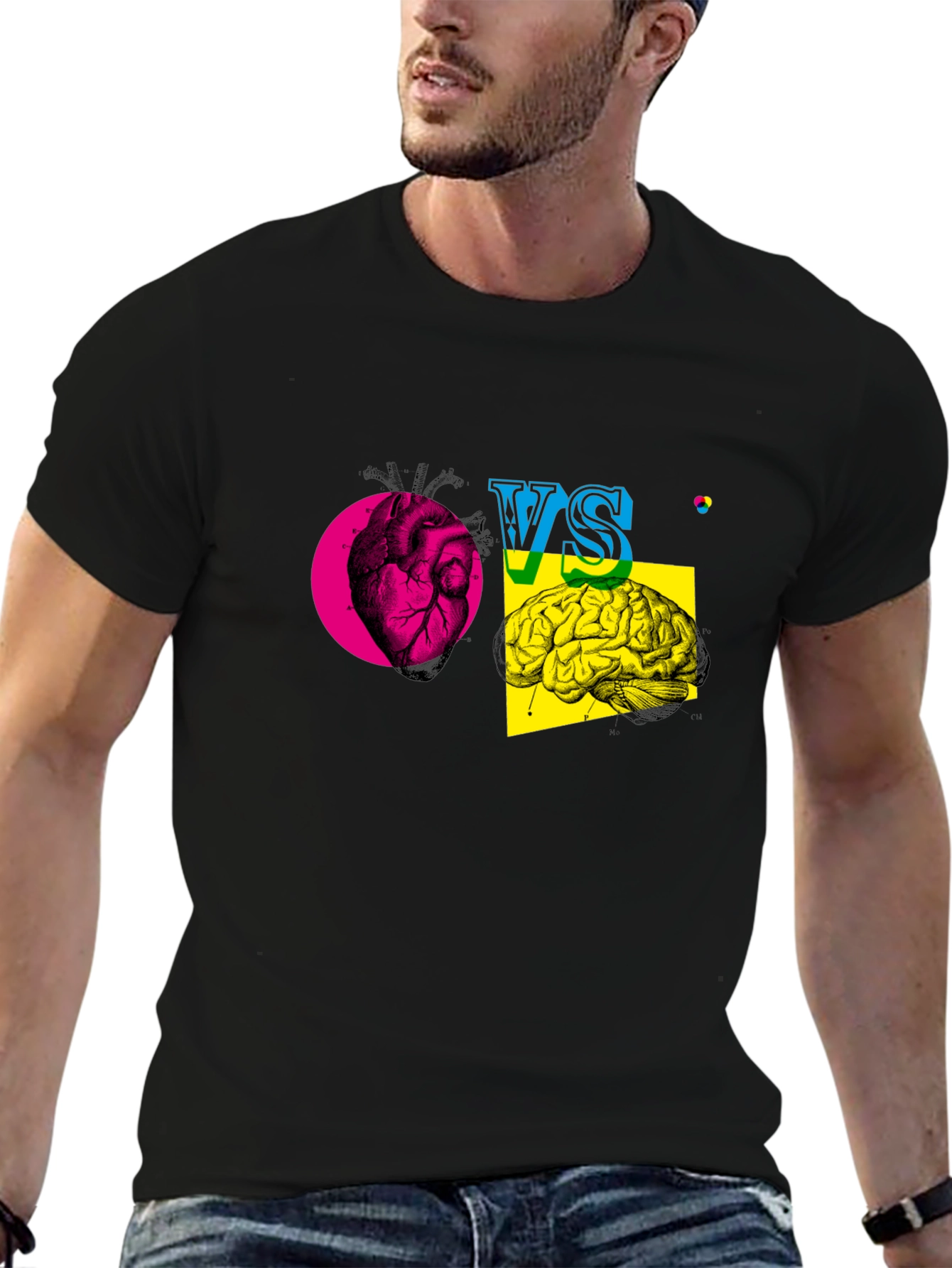 Heart vs. Brain T-Shirt - Logic vs. Emotion Tee