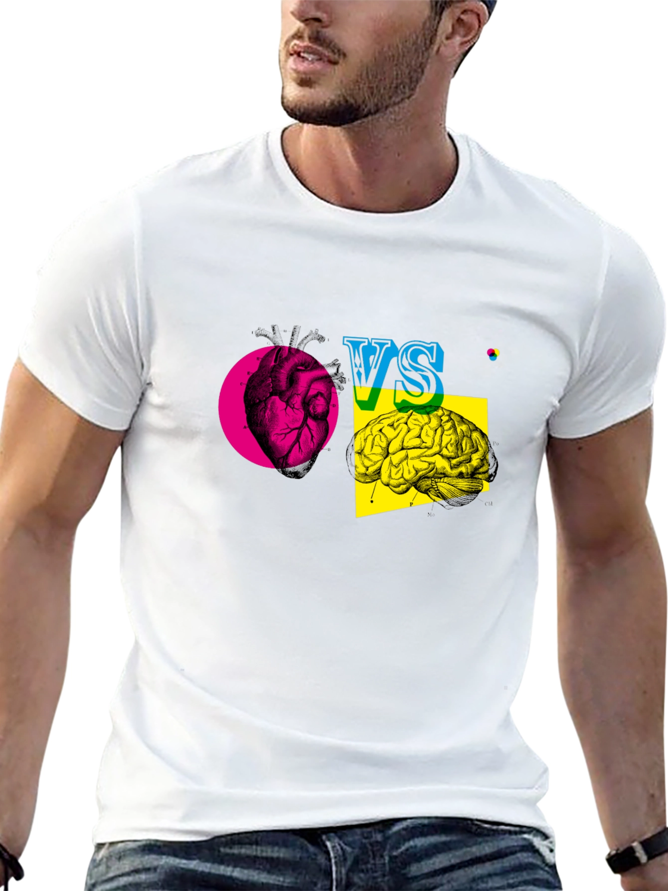 Heart vs. Brain T-Shirt - Logic vs. Emotion Tee