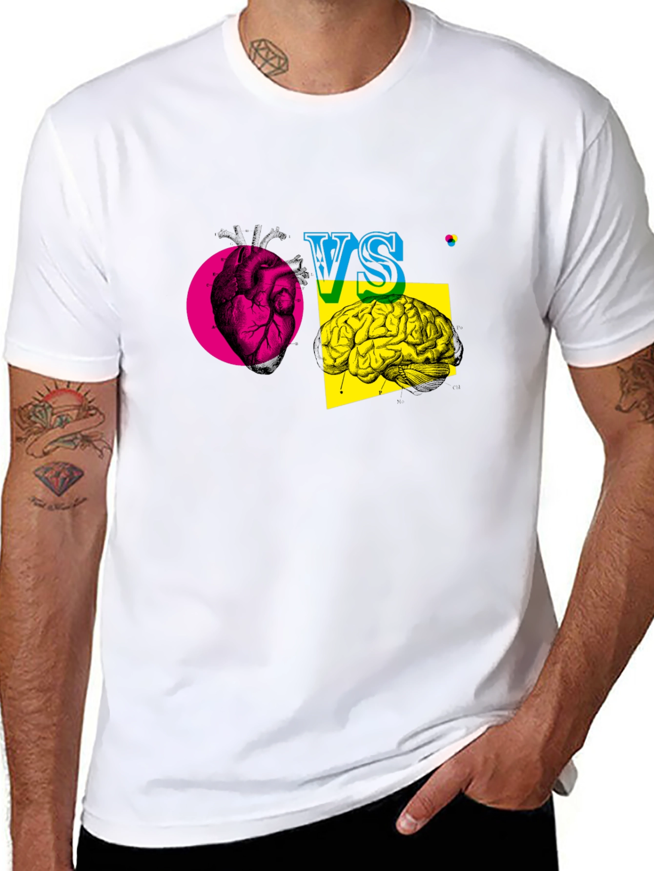 Heart vs. Brain T-Shirt - Logic vs. Emotion Tee