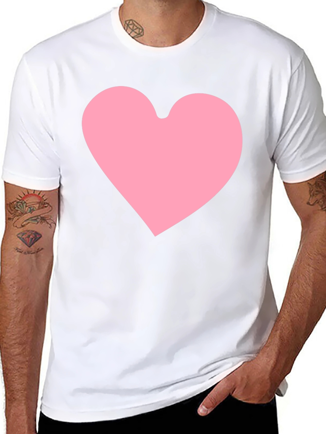 Heart Graphic Black T-Shirt