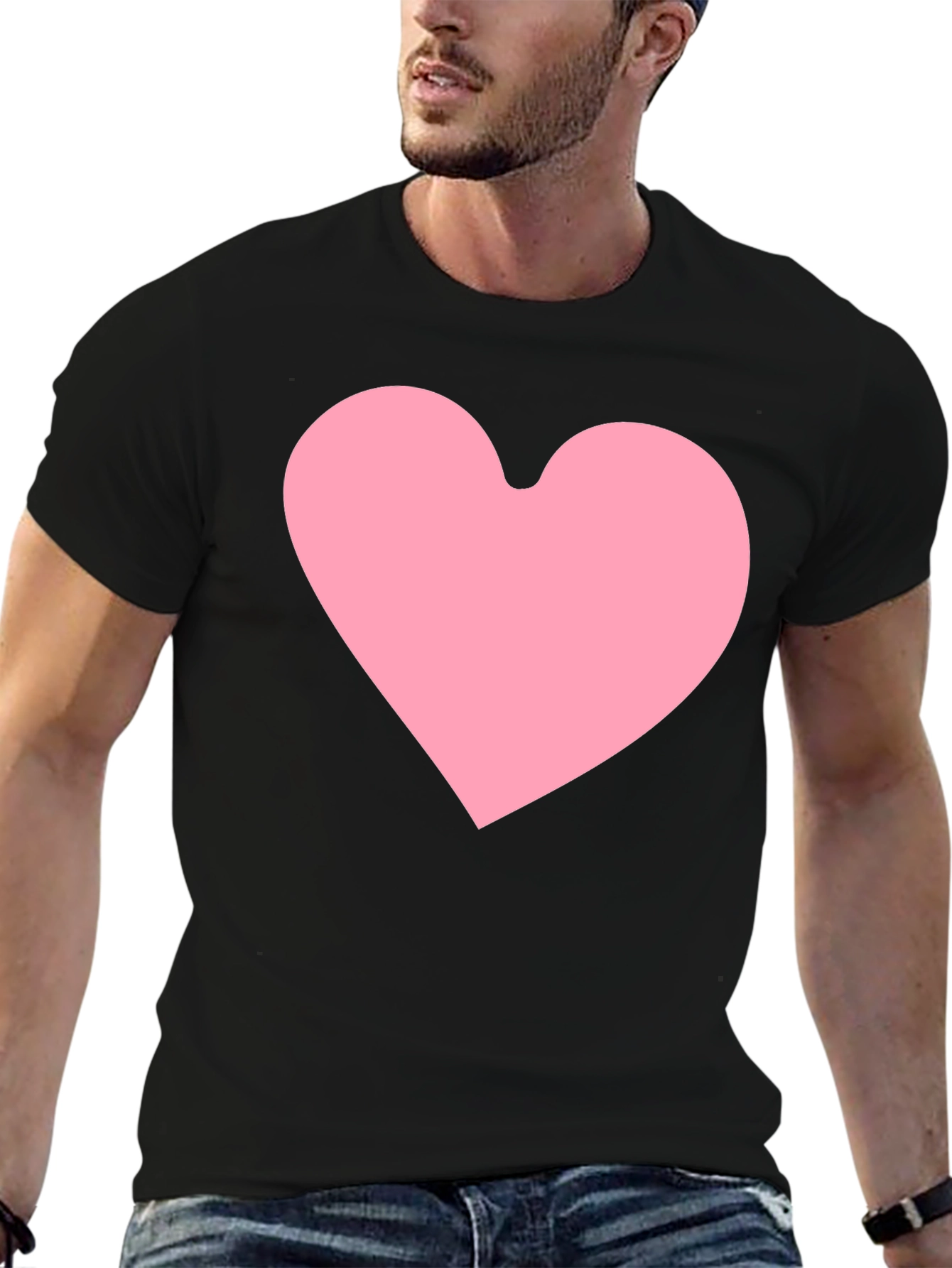 Heart Graphic Black T-Shirt