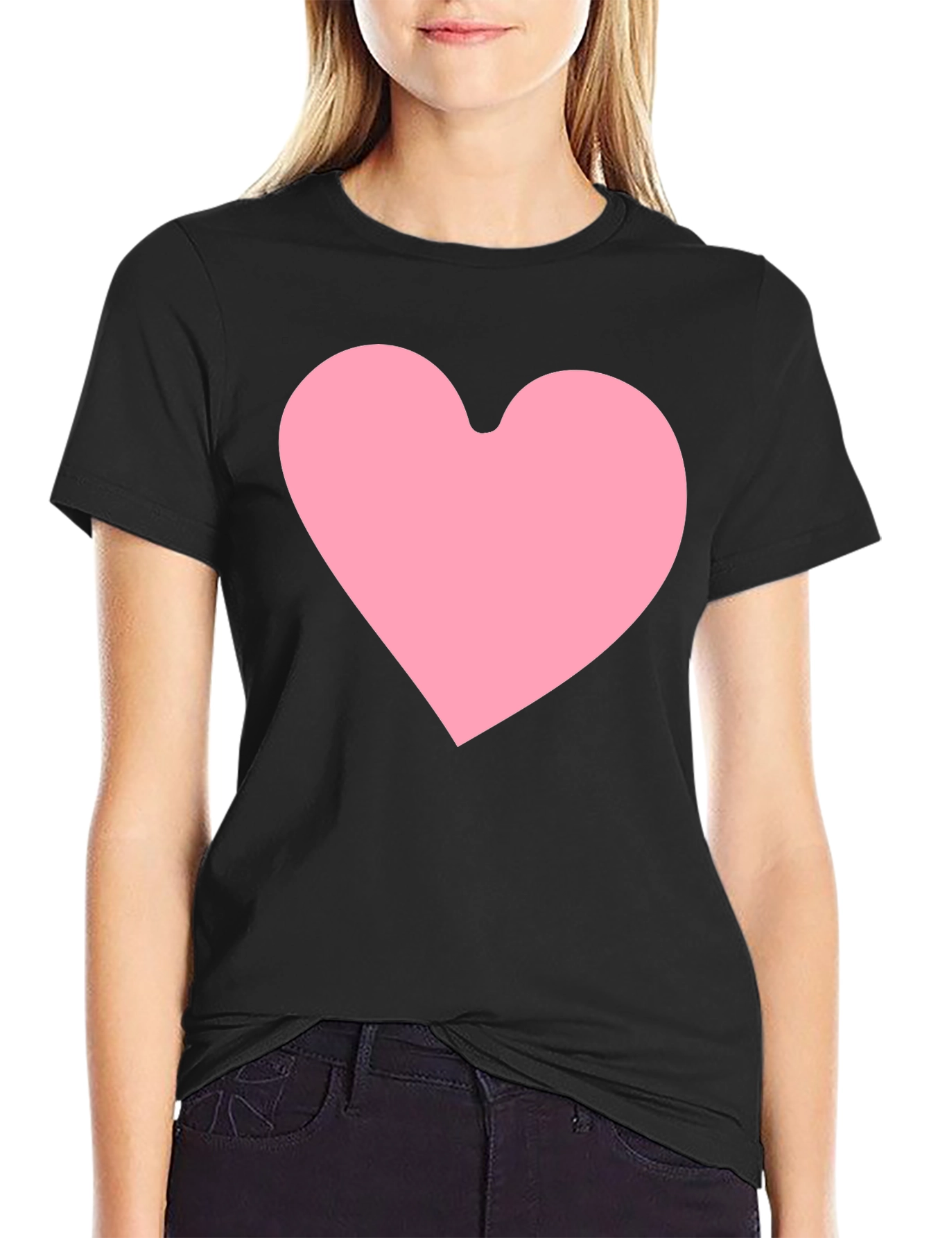 Heart Graphic Black T-Shirt
