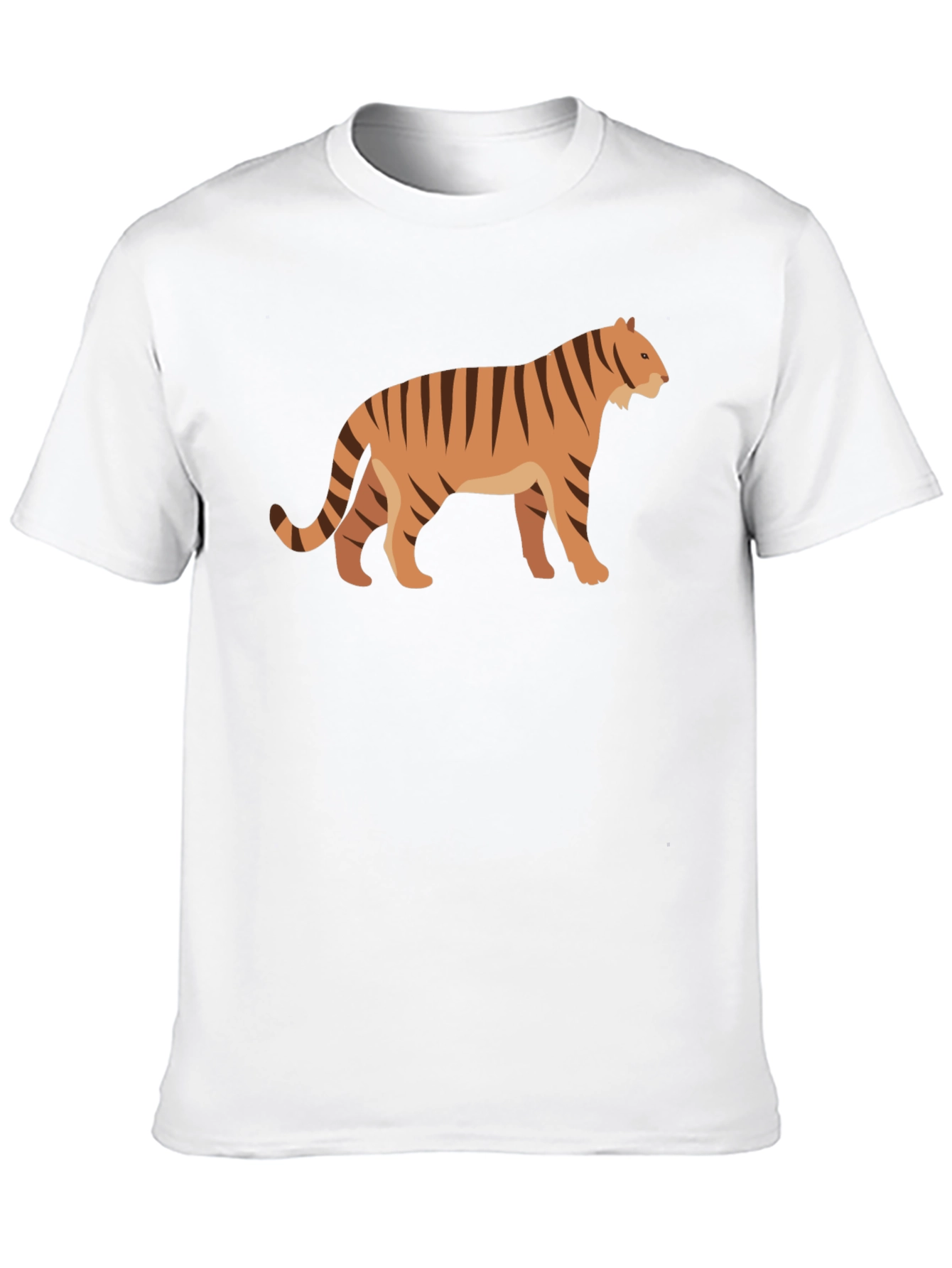 Tiger Graphic Tee - Black Cotton T-Shirt
