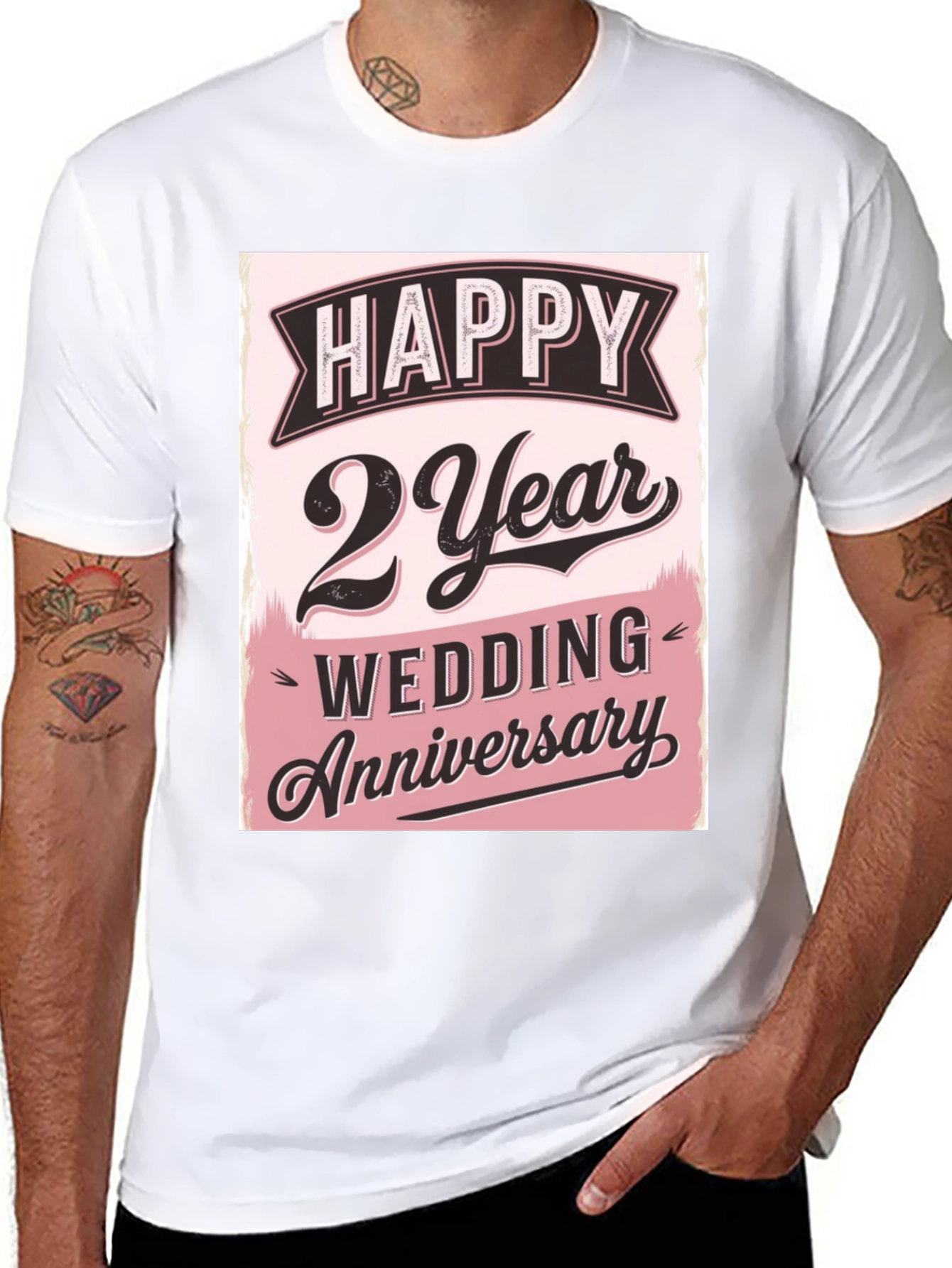Happy 2 Year Wedding Anniversary T-Shirt
