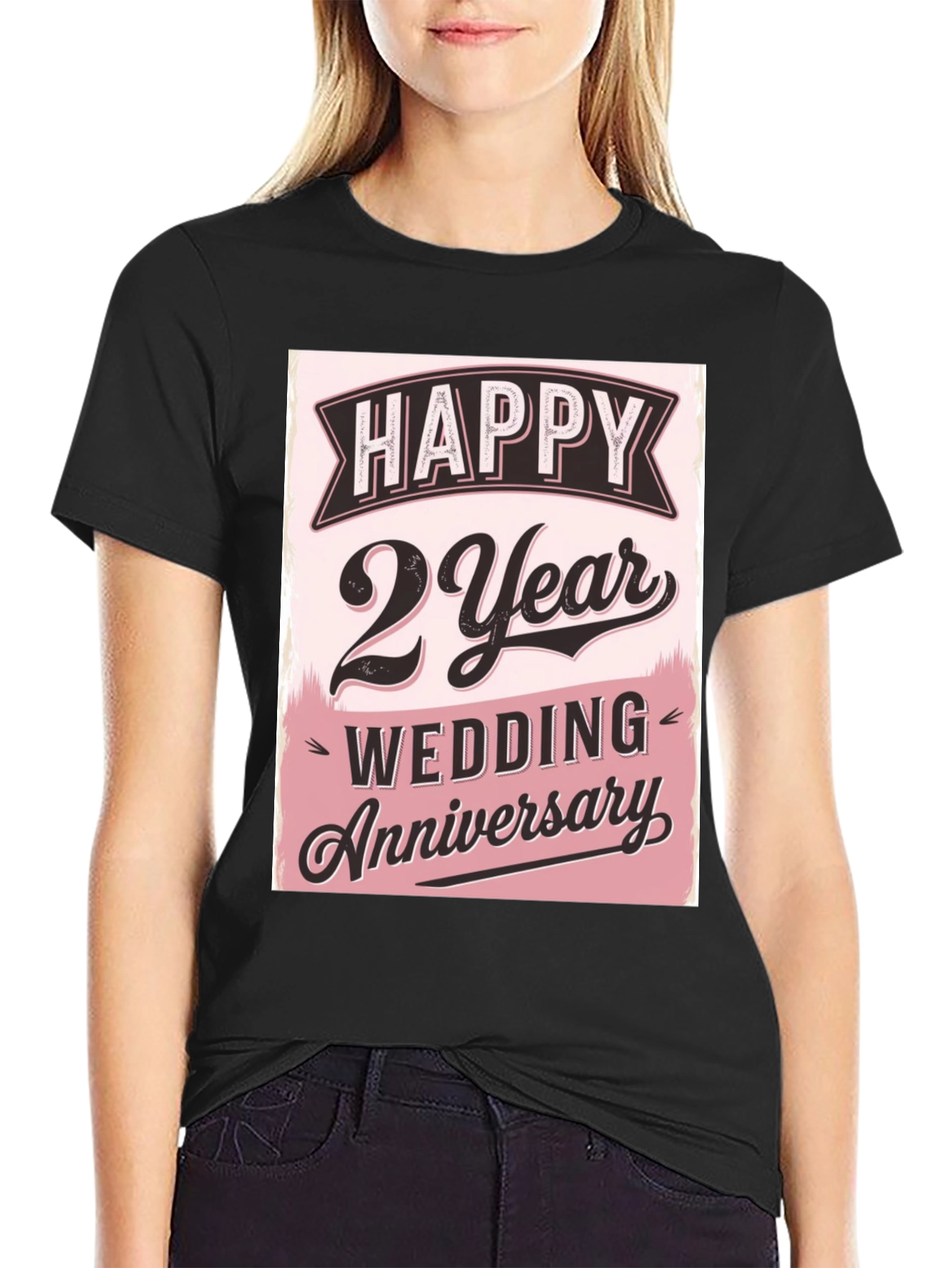Happy 2 Year Wedding Anniversary T-Shirt