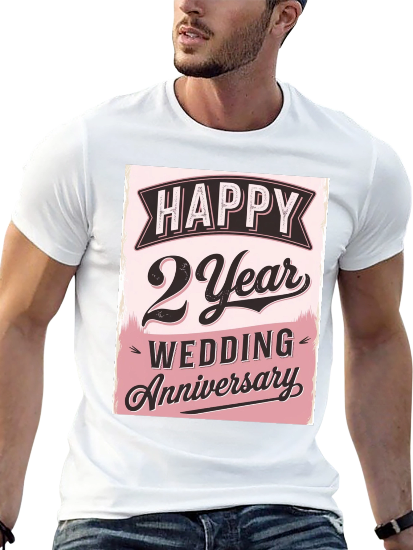 Happy 2 Year Wedding Anniversary T-Shirt
