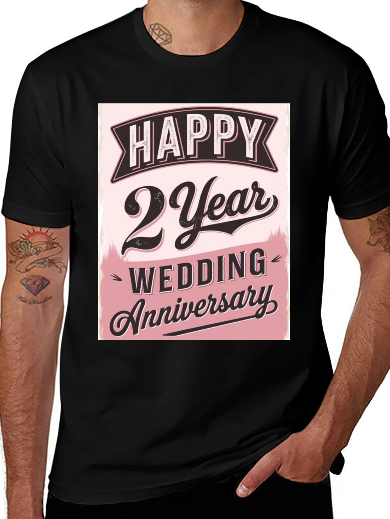 Happy 2 Year Wedding Anniversary T-Shirt