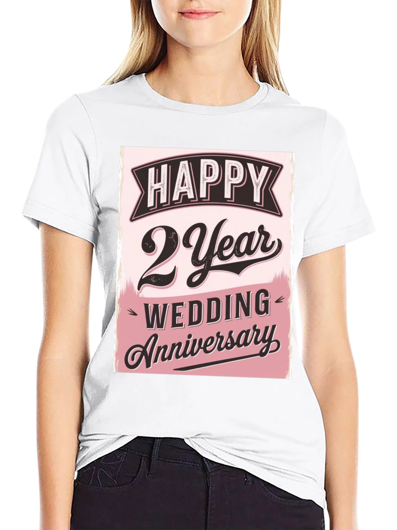 Happy 2 Year Wedding Anniversary T-Shirt