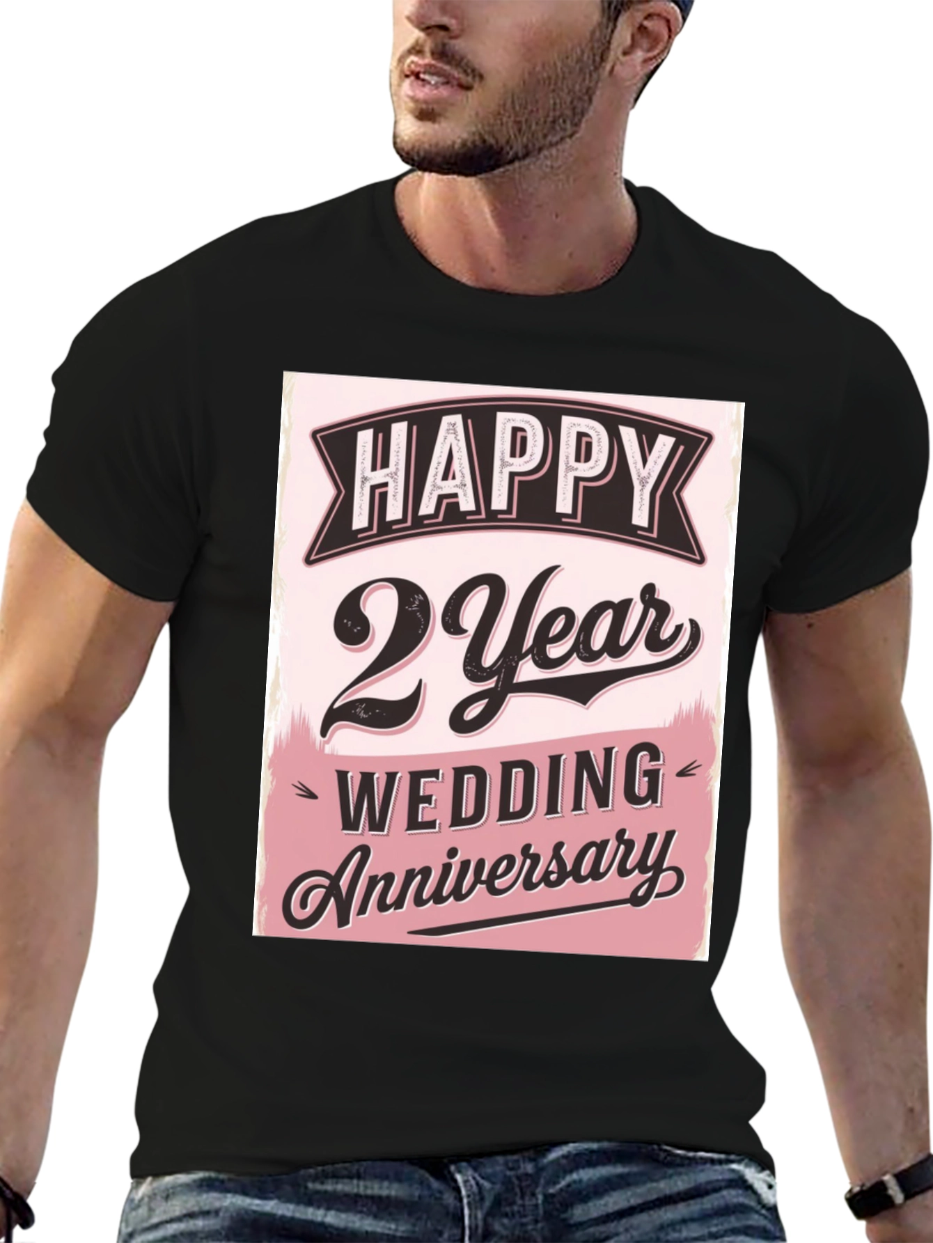 Happy 2 Year Wedding Anniversary T-Shirt