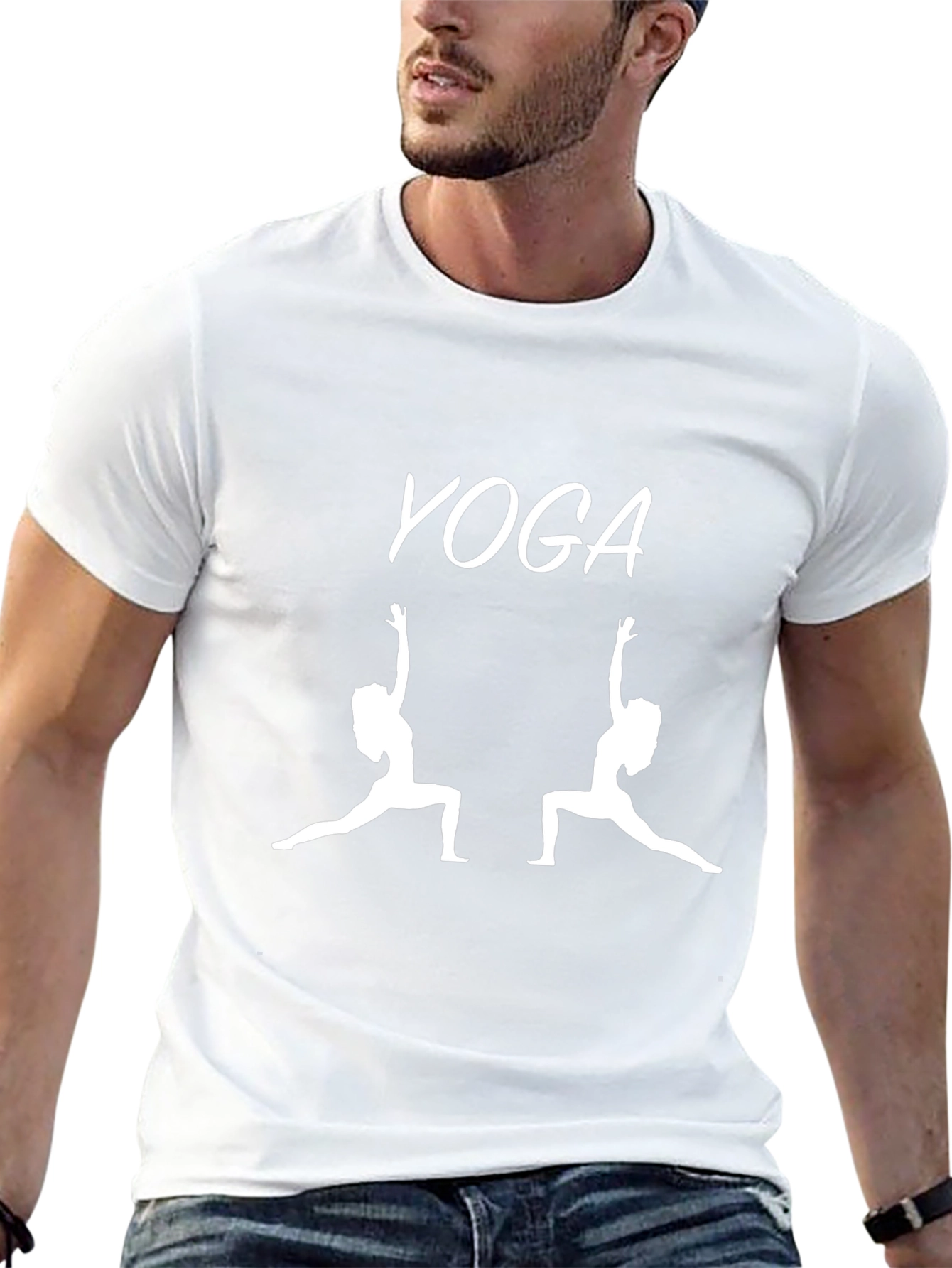 Yoga Silhouette Graphic Black T-Shirt