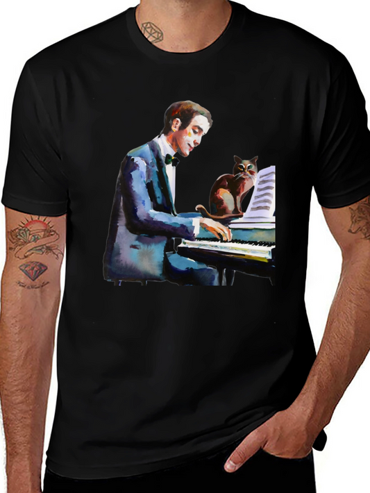 Piano Cat T-Shirt - Musicians Tee