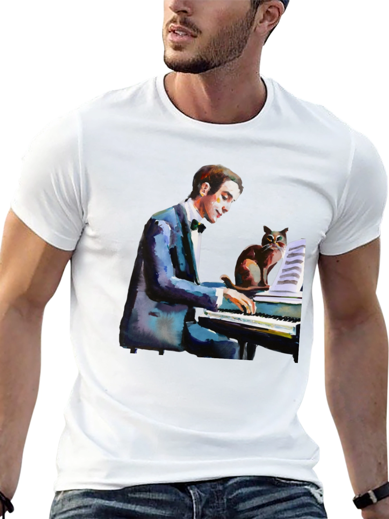 Piano Cat T-Shirt - Musicians Tee