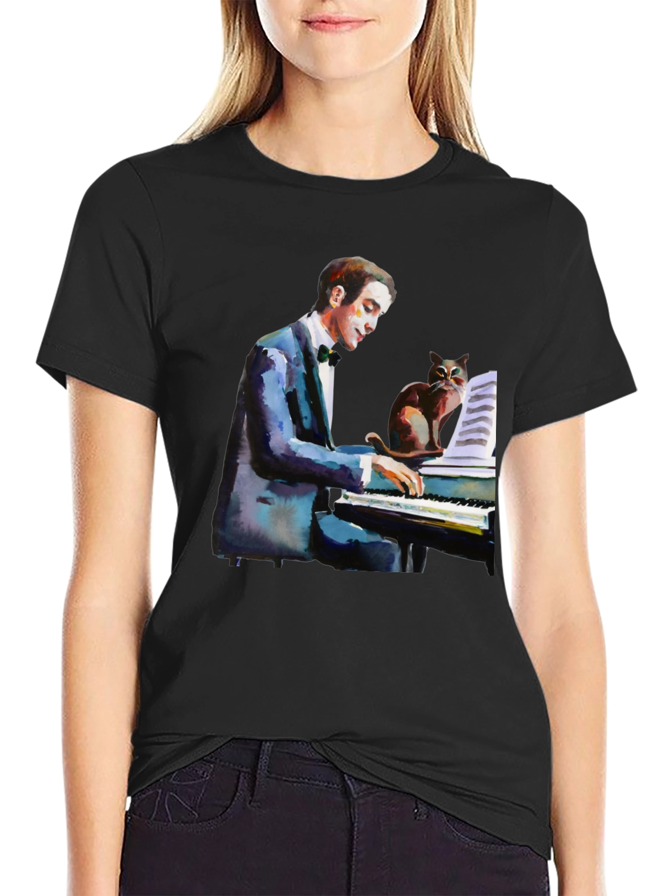 Piano Cat T-Shirt - Musicians Tee