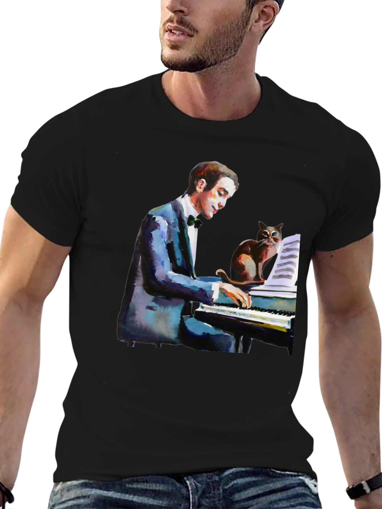 Piano Cat T-Shirt - Musicians Tee