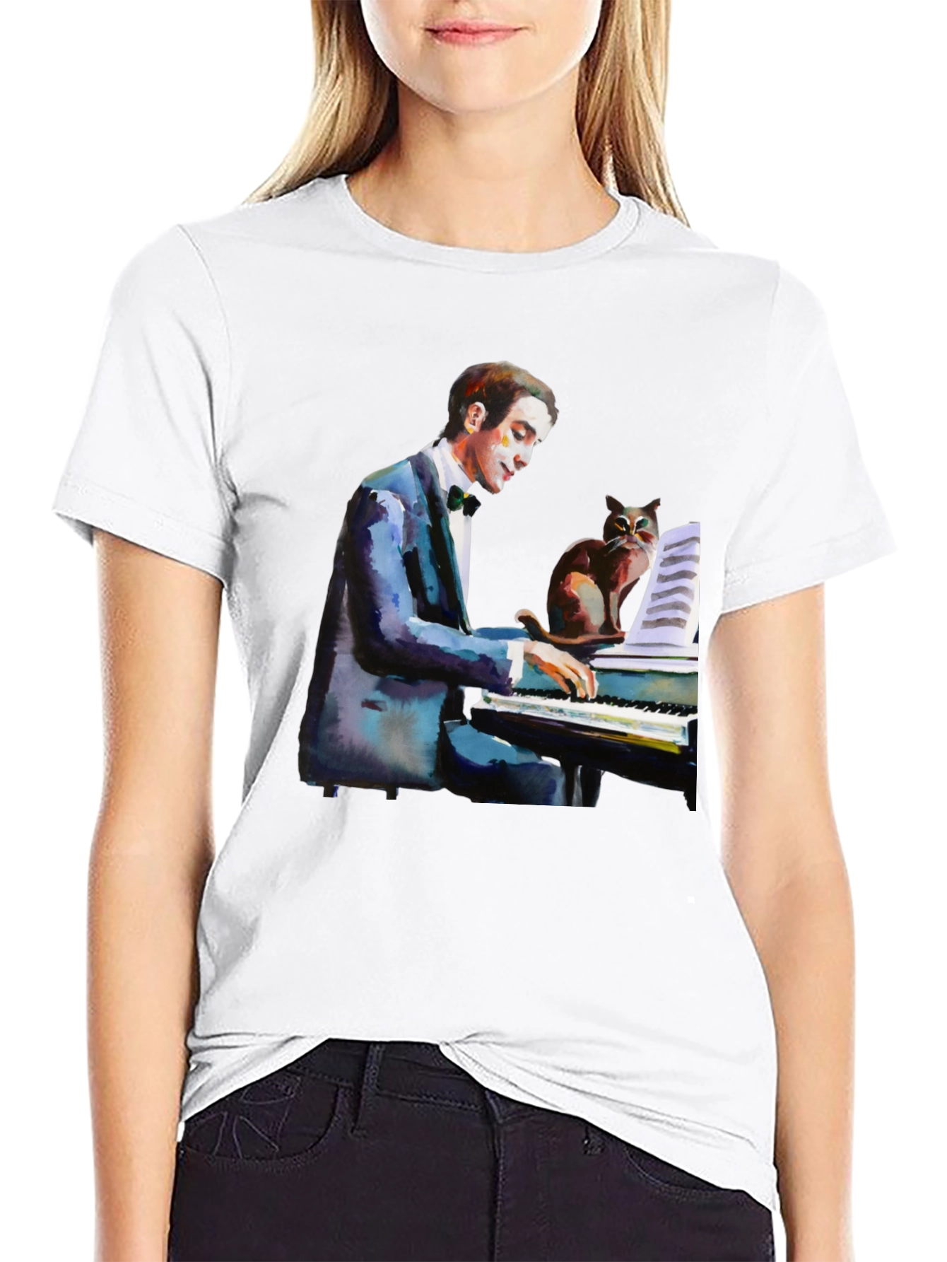 Piano Cat T-Shirt - Musicians Tee