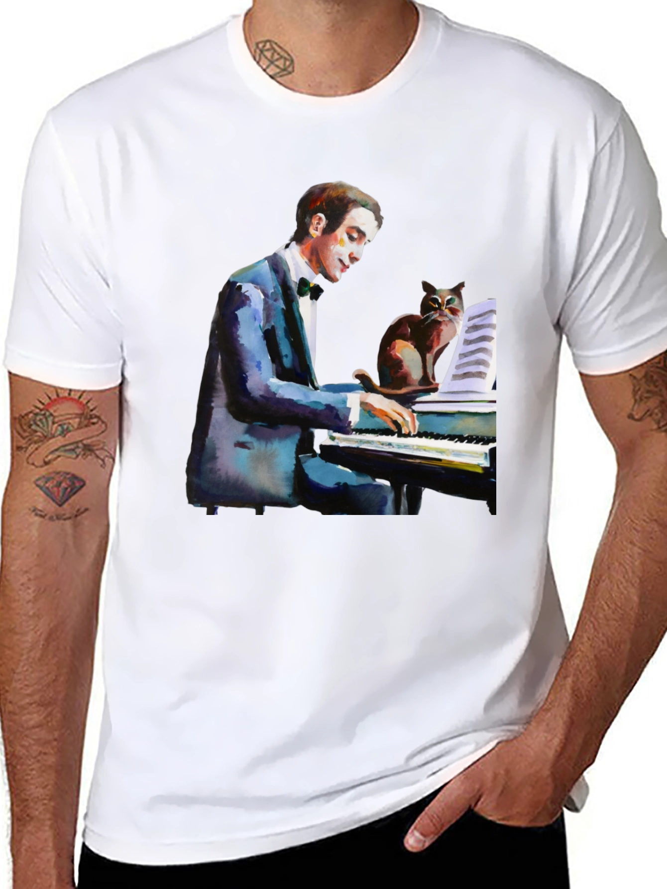Piano Cat T-Shirt - Musicians Tee