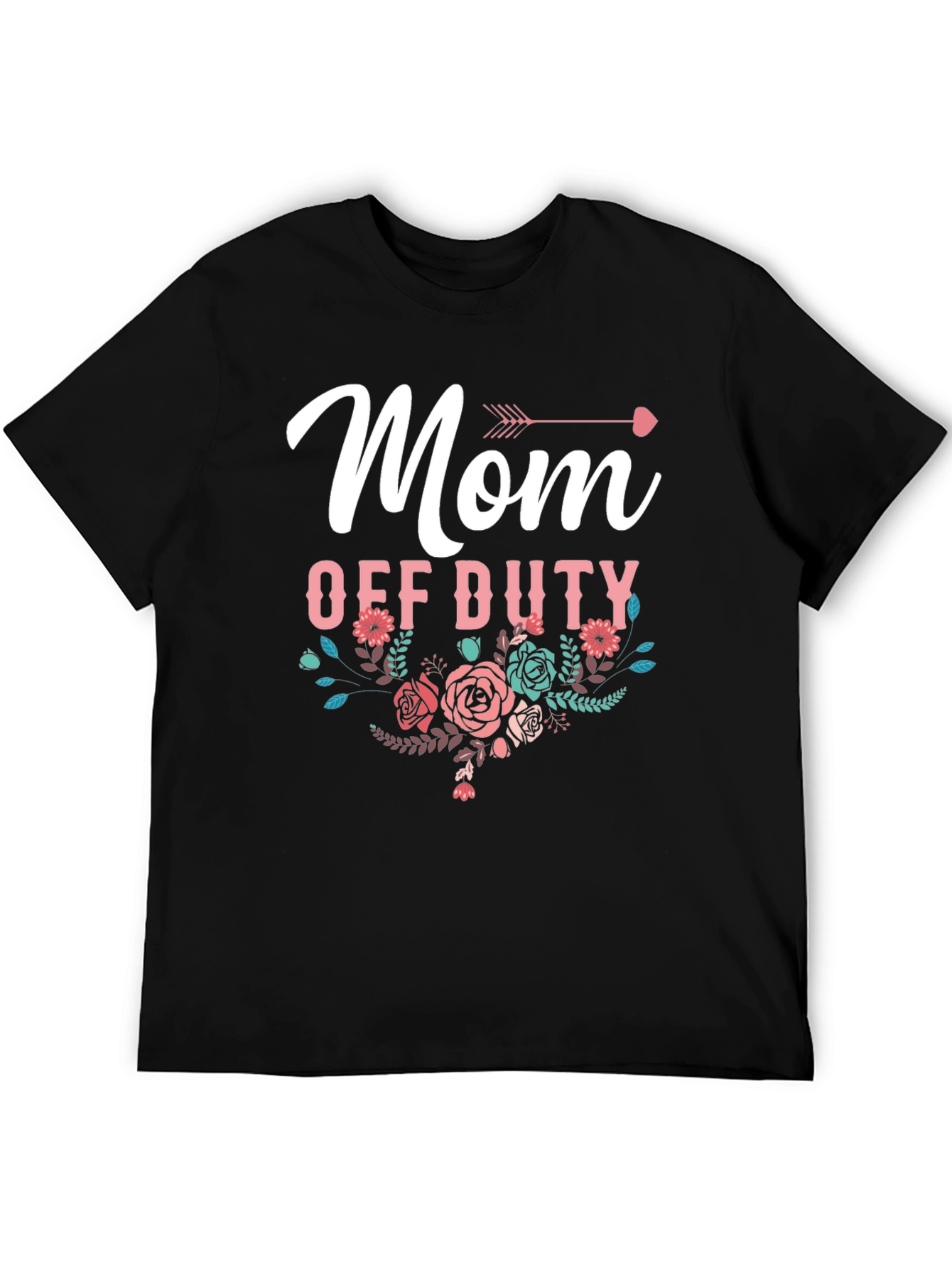 Mom Off Duty Floral Graphic T-Shirt